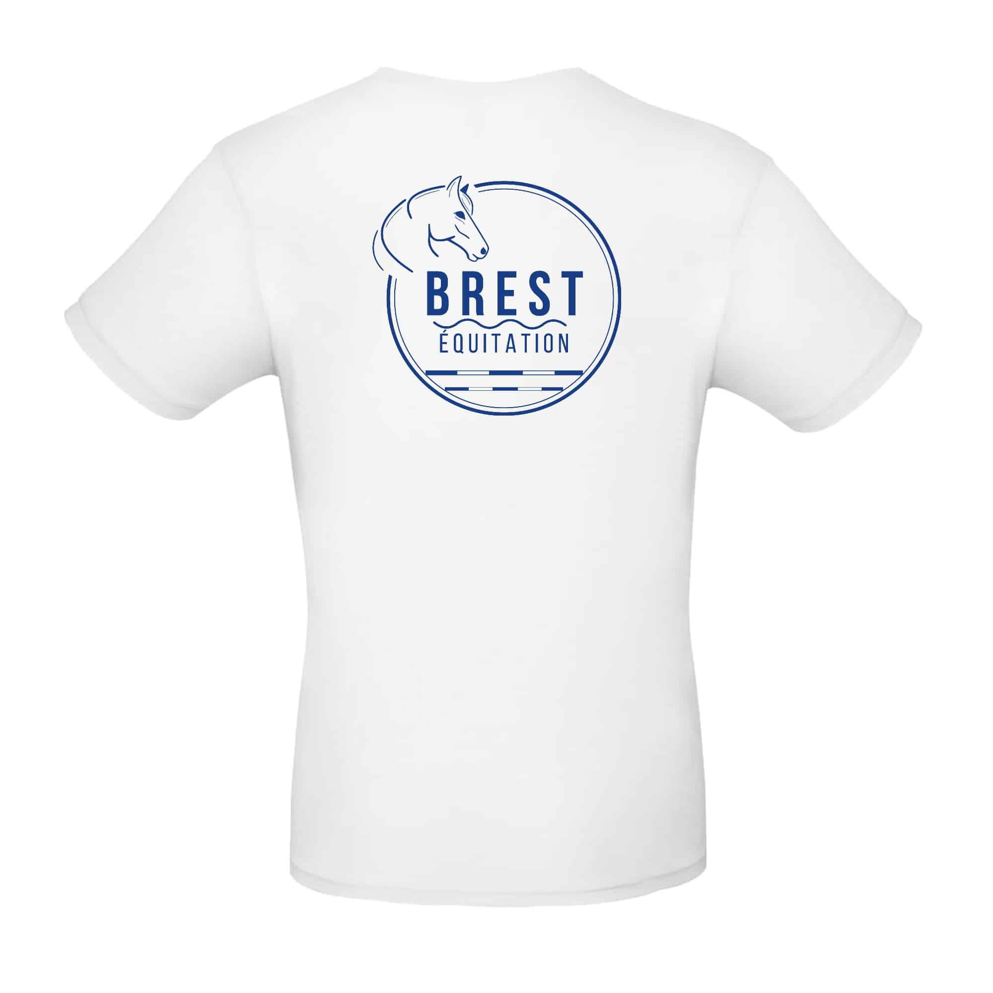 T-SHIRT (homme) - Brest Equitation - Blanc - BC03T – Image 3