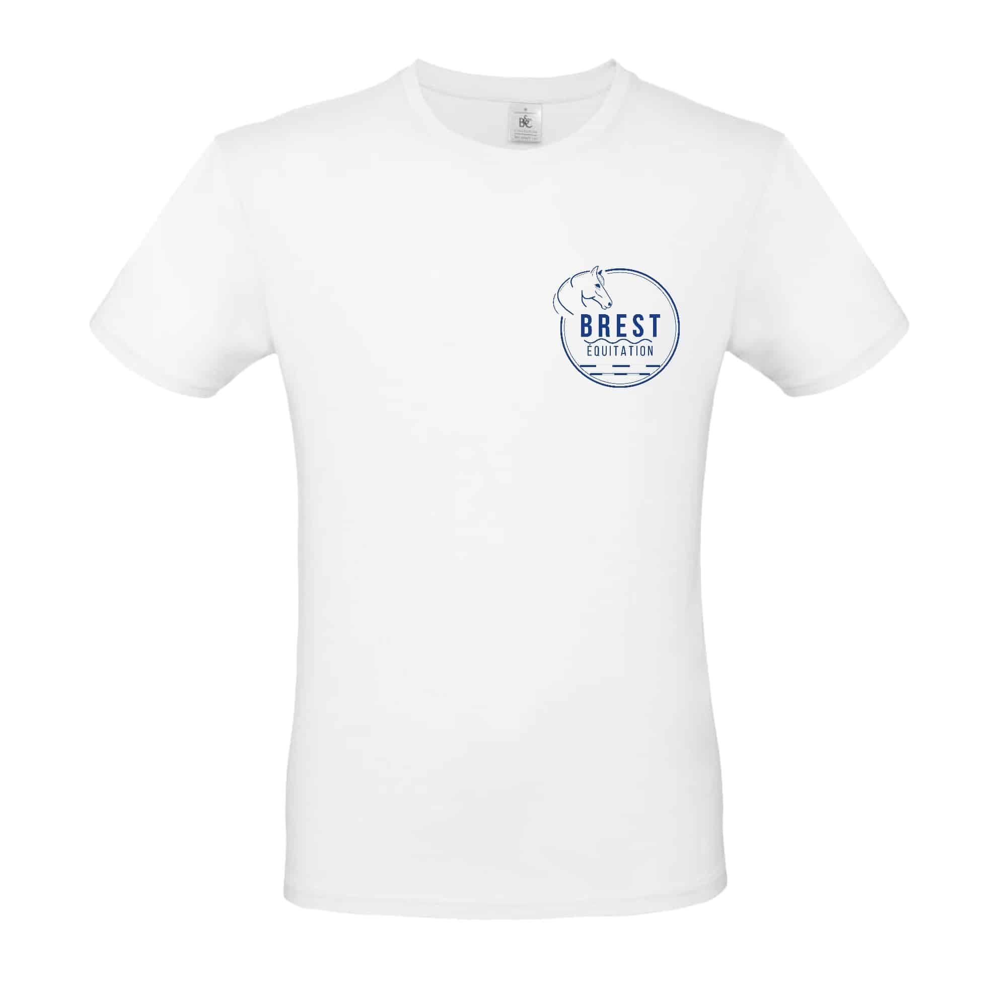 T-SHIRT (homme) - Brest Equitation - Blanc - BC03T