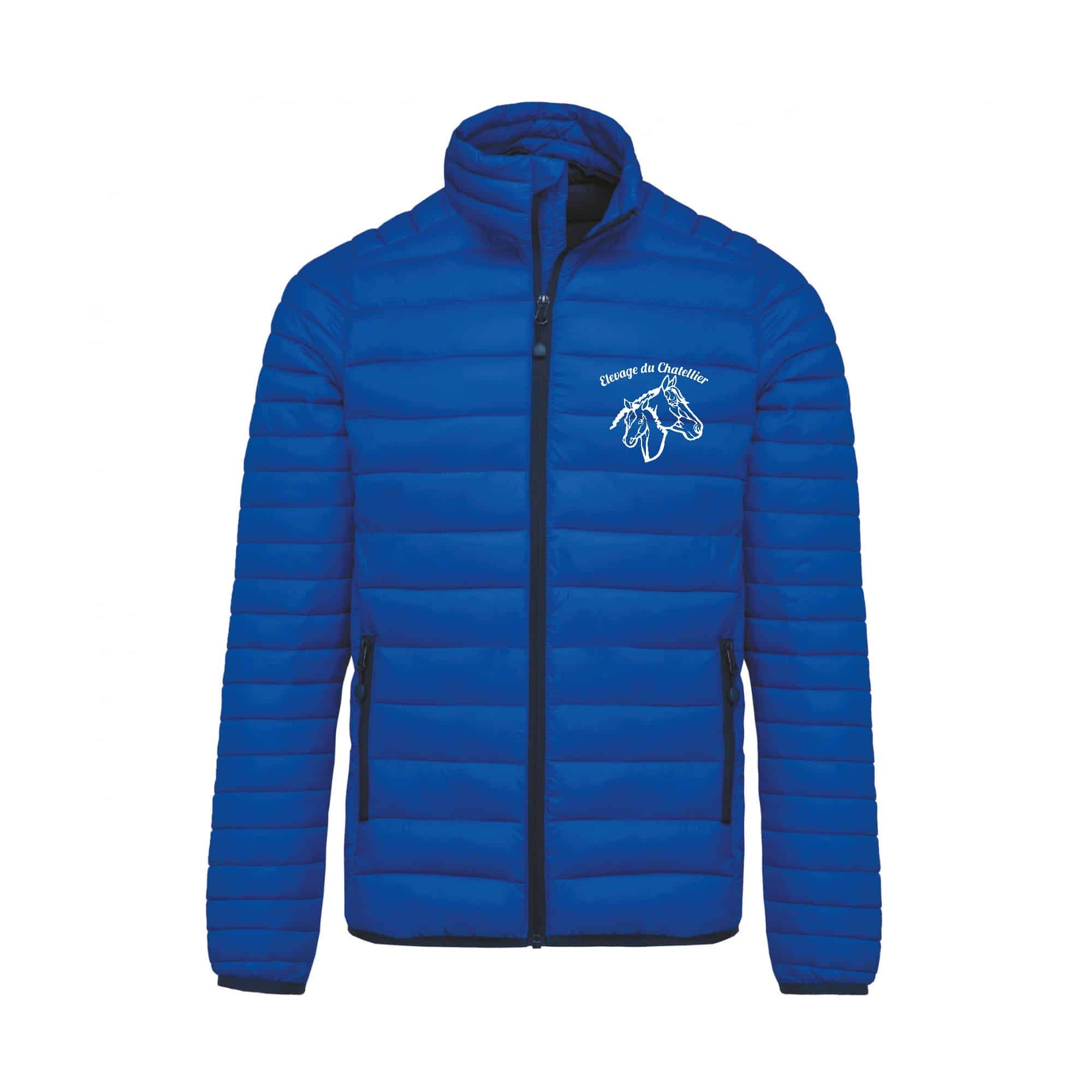 DOUDOUNE AVEC MANCHES (homme) - Elevage du Chatellier - Bleu roi - K6120