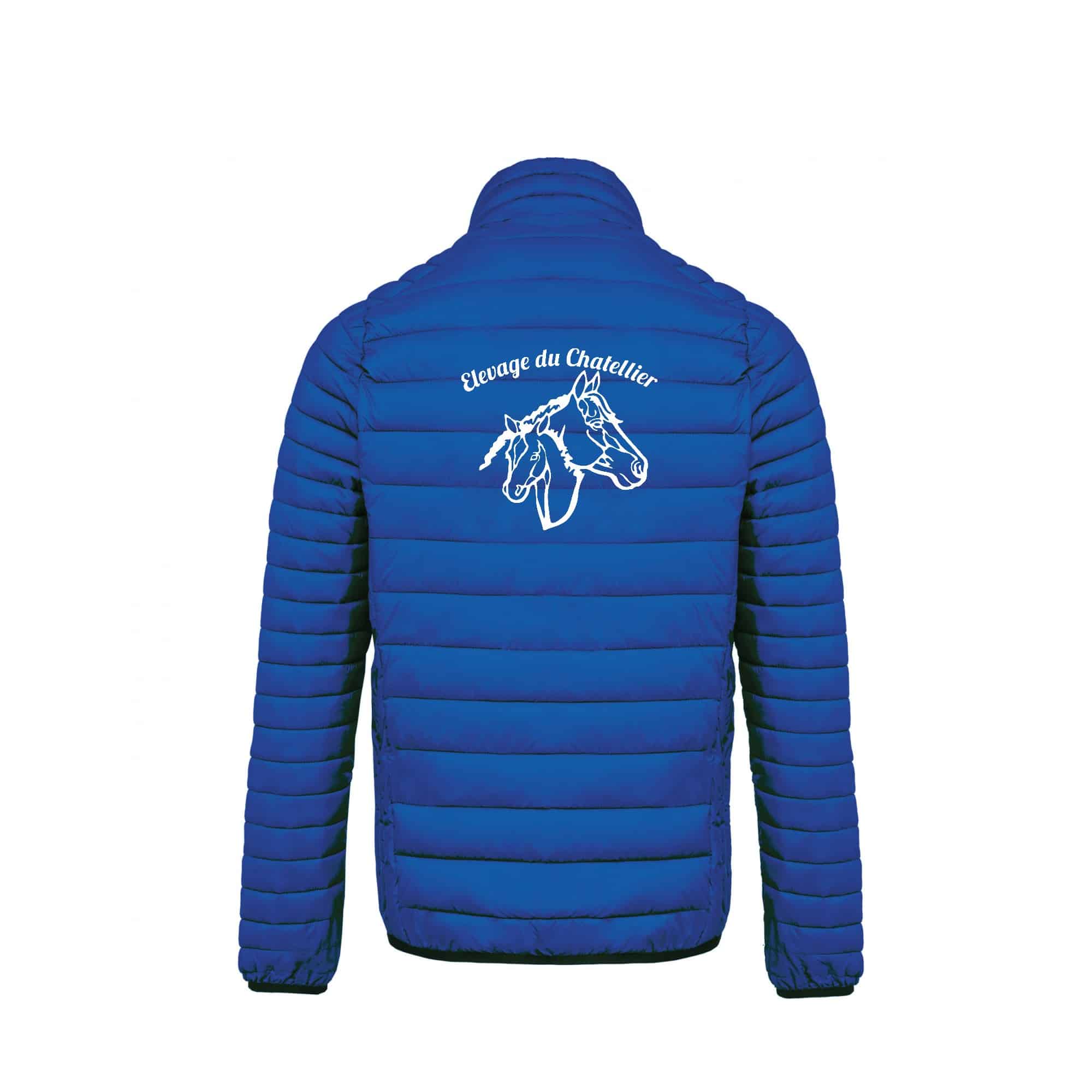 DOUDOUNE AVEC MANCHES (homme) - Elevage du Chatellier - Bleu roi - K6120 – Image 3