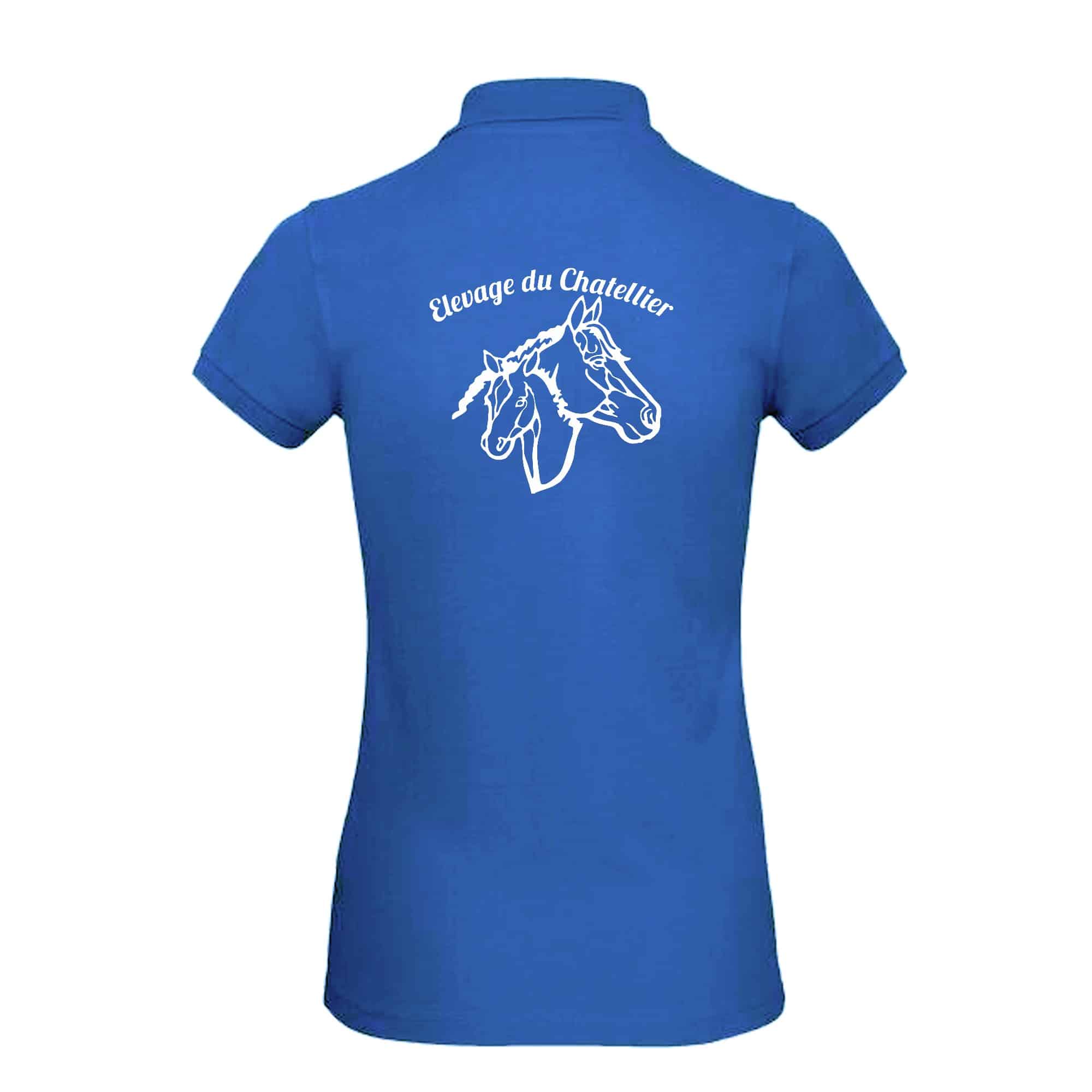 Polo premium (femme) - Elevage du Chatellier - Bleu roi - BCW463 – Image 2
