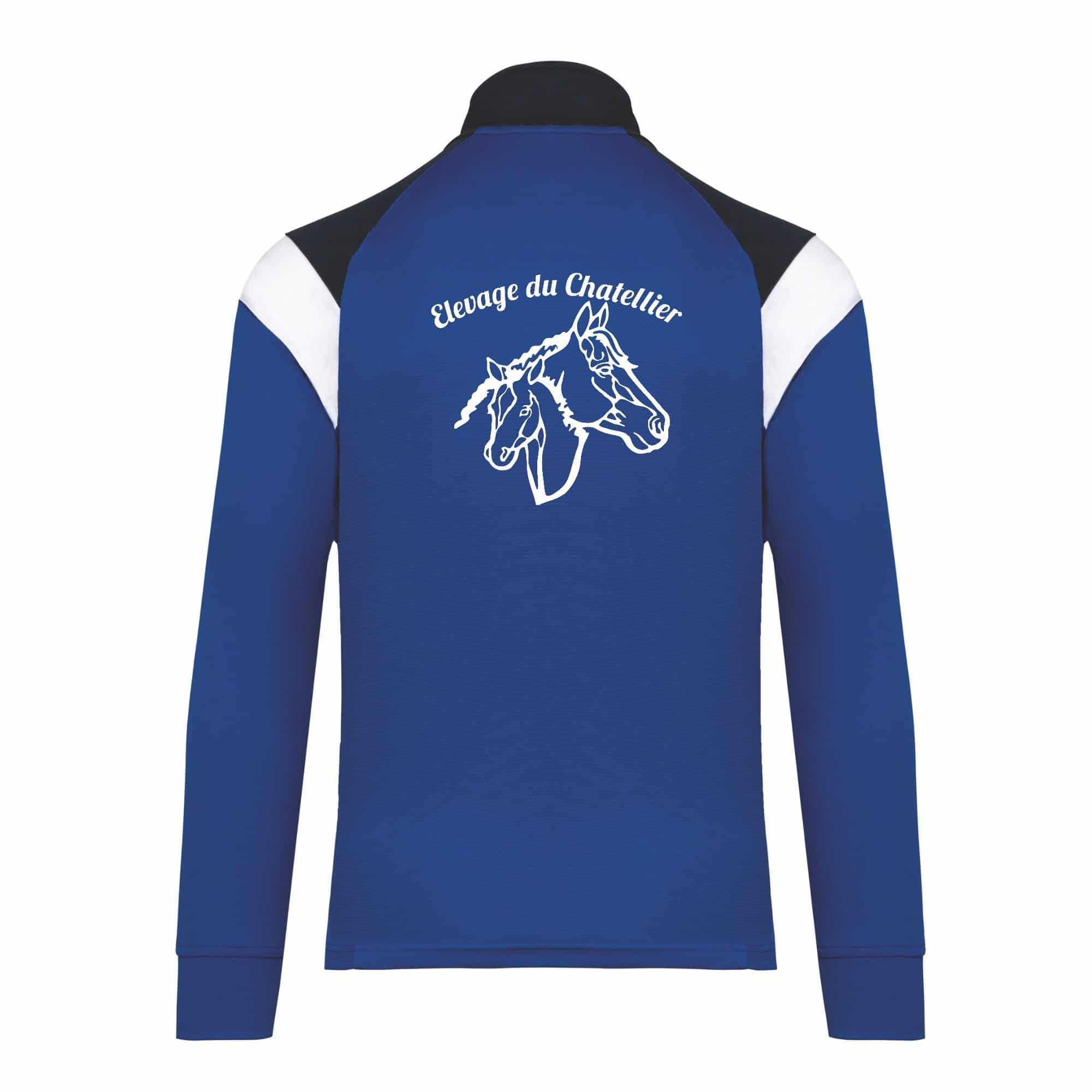 Veste de survêtement zippée (enfant) - Elevage du Chatellier - Bleu roi - PA391 – Image 2