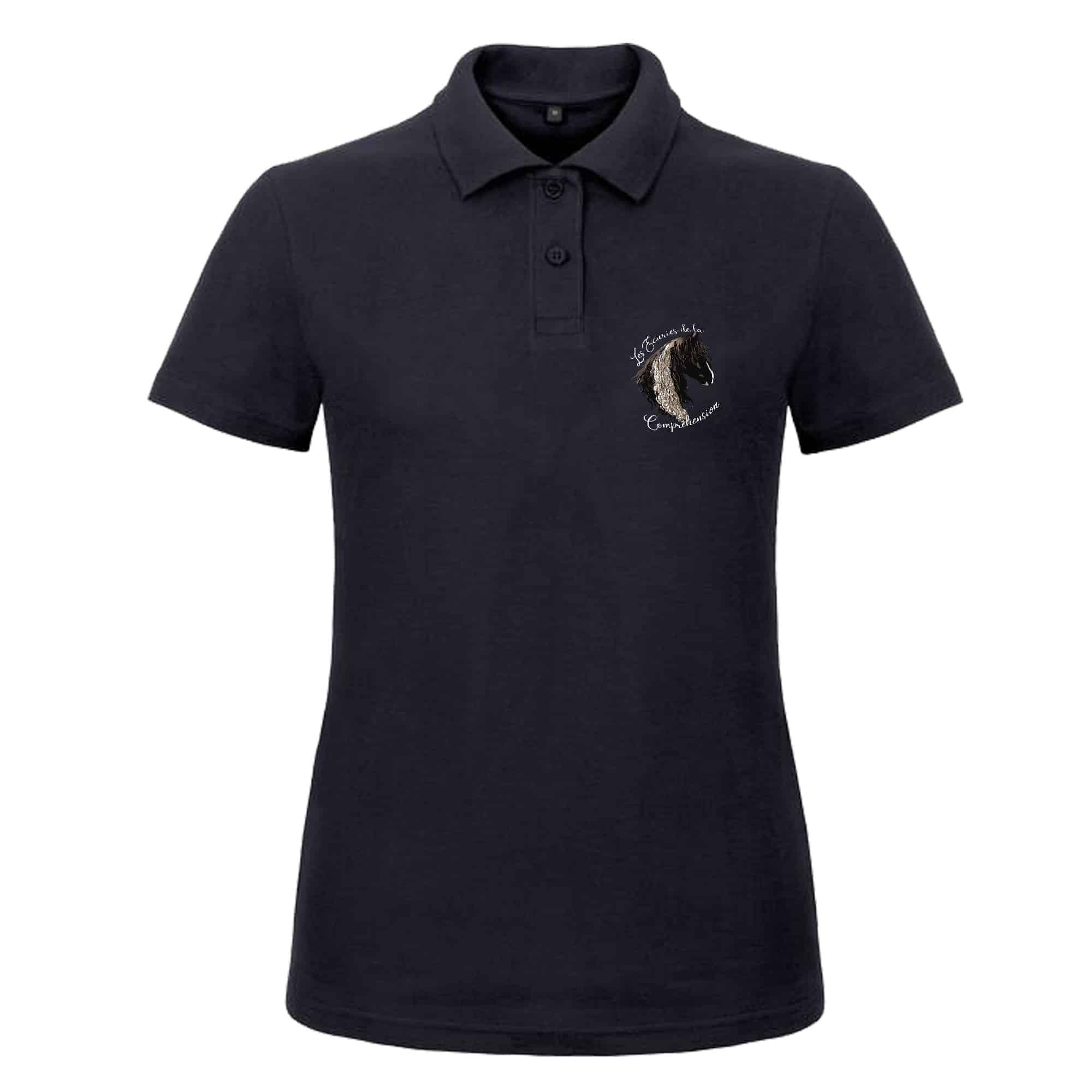 POLO (femme) - Les écuries de la compréhension - Navy - BCI1F