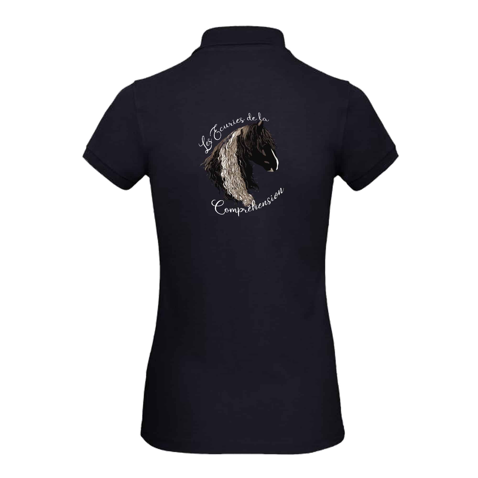POLO (femme) - Les écuries de la compréhension - Navy - BCI1F – Image 3
