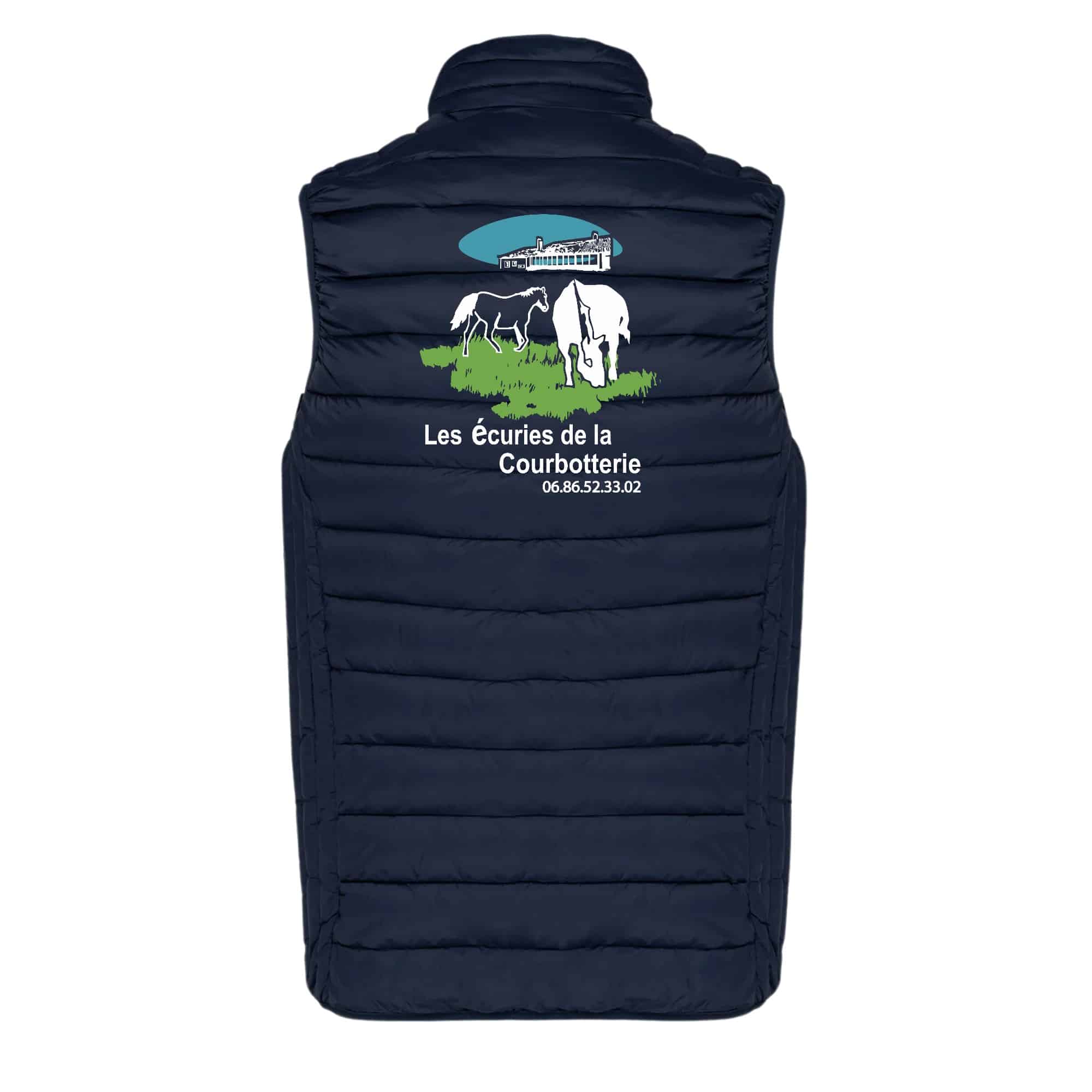 DOUDOUNE SANS MANCHES (homme) - Les écuries de la Courbotterie - Navy - K6113 – Image 3