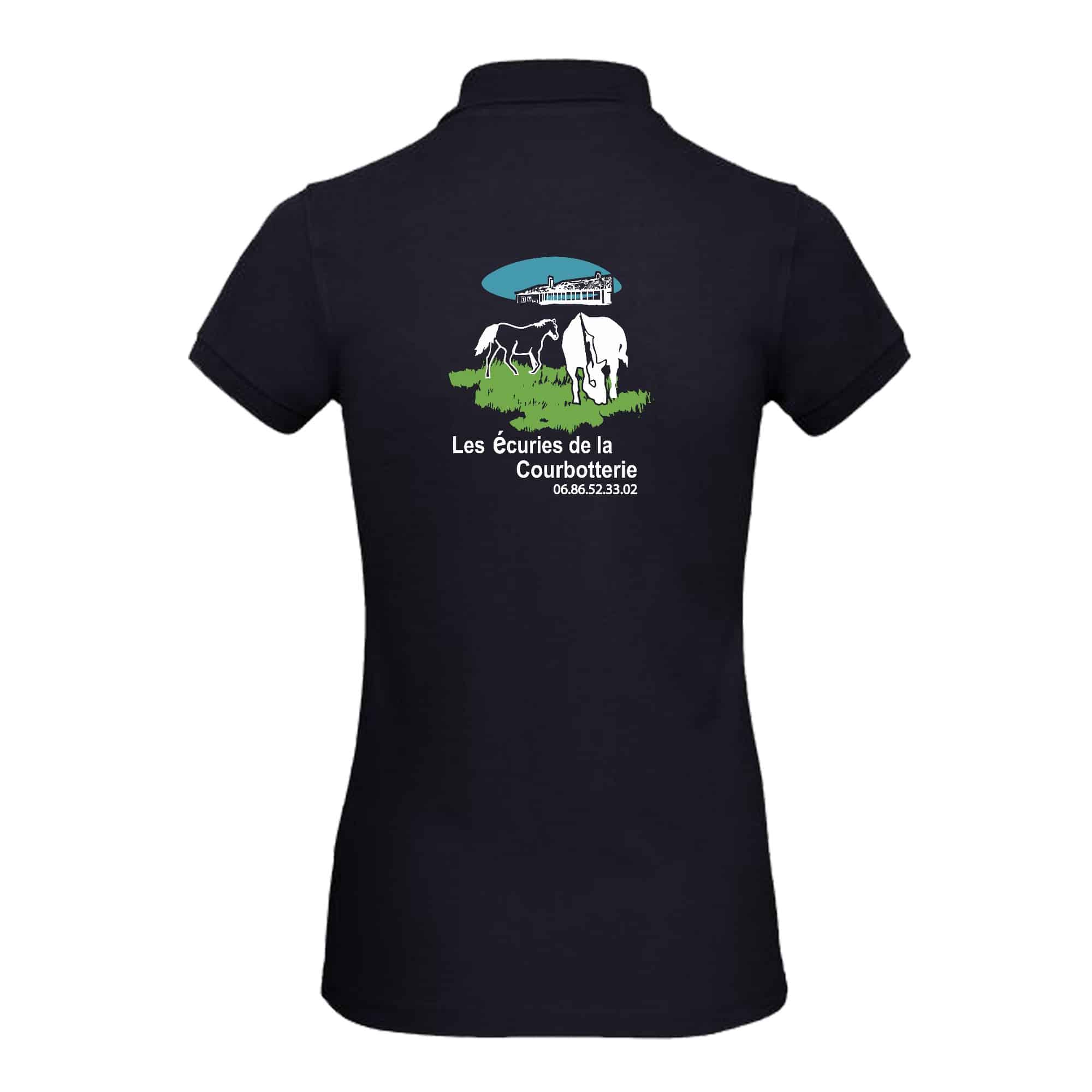 POLO (femme) - Les écuries de la Courbotterie - Navy - BCI1F – Image 3