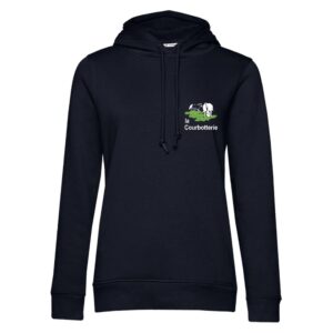 SWEAT A CAPUCHE (femme) – Les écuries de la Courbotterie - Navy - BCW34B