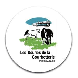 STICKER ROND - Les écuries de la Courbotterie - STI001