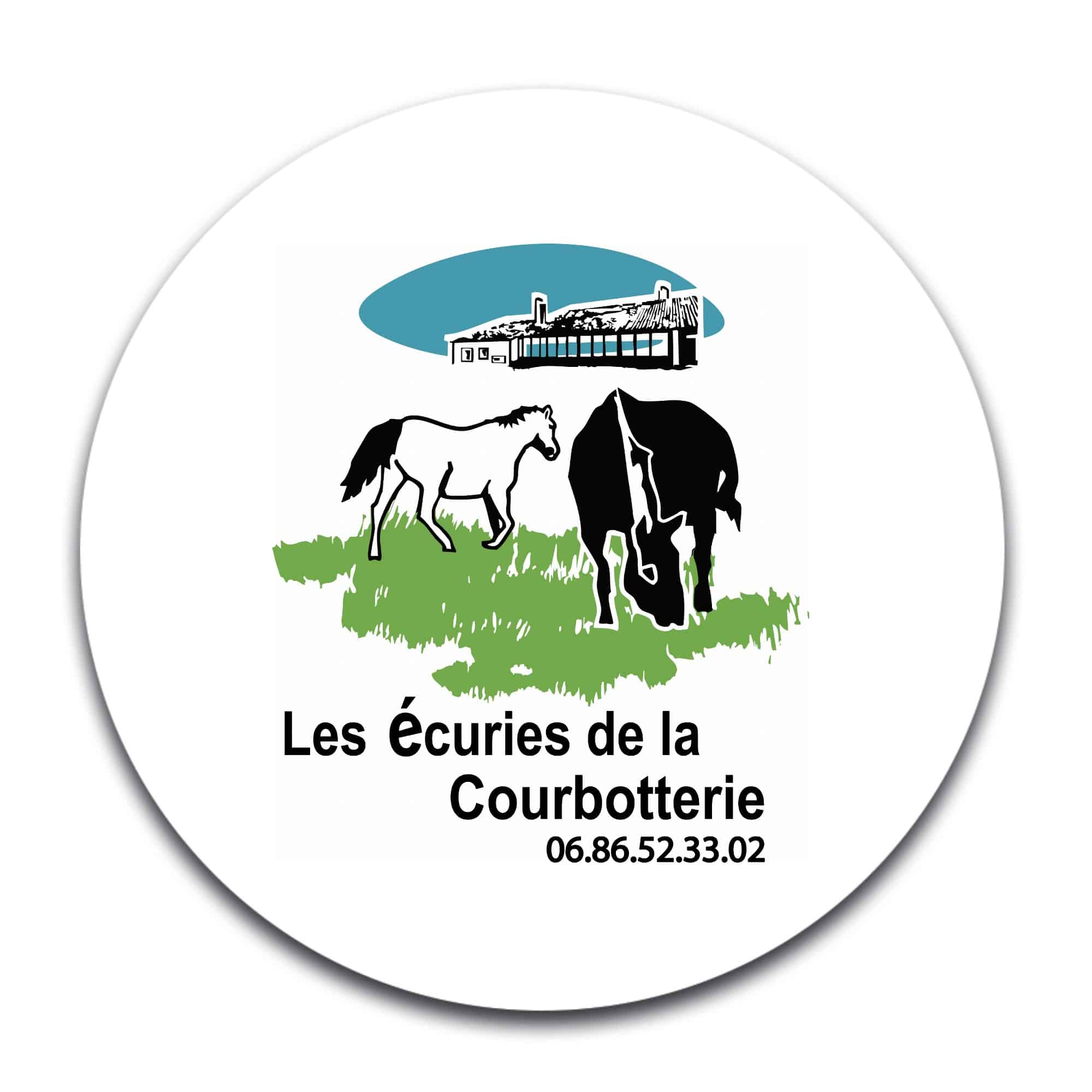 STICKER ROND - Les écuries de la Courbotterie - STI001
