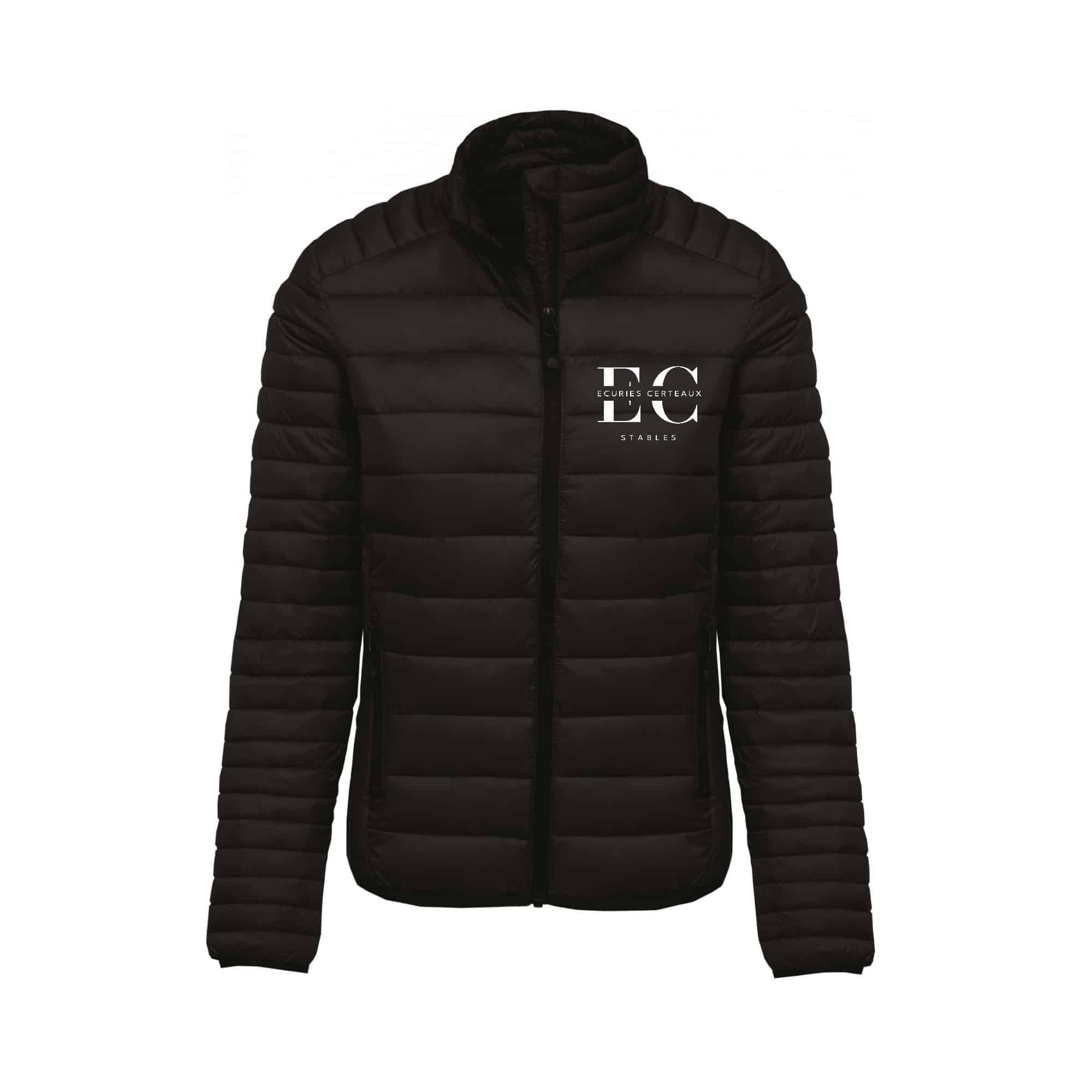 DOUDOUNE AVEC MANCHES (femme) - Écuries Certeaux - Noir - K6121