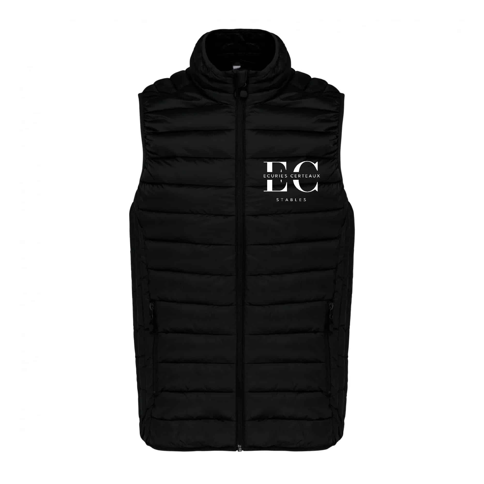 DOUDOUNE SANS MANCHES (homme) - Écuries Certeaux - Noir - K6113