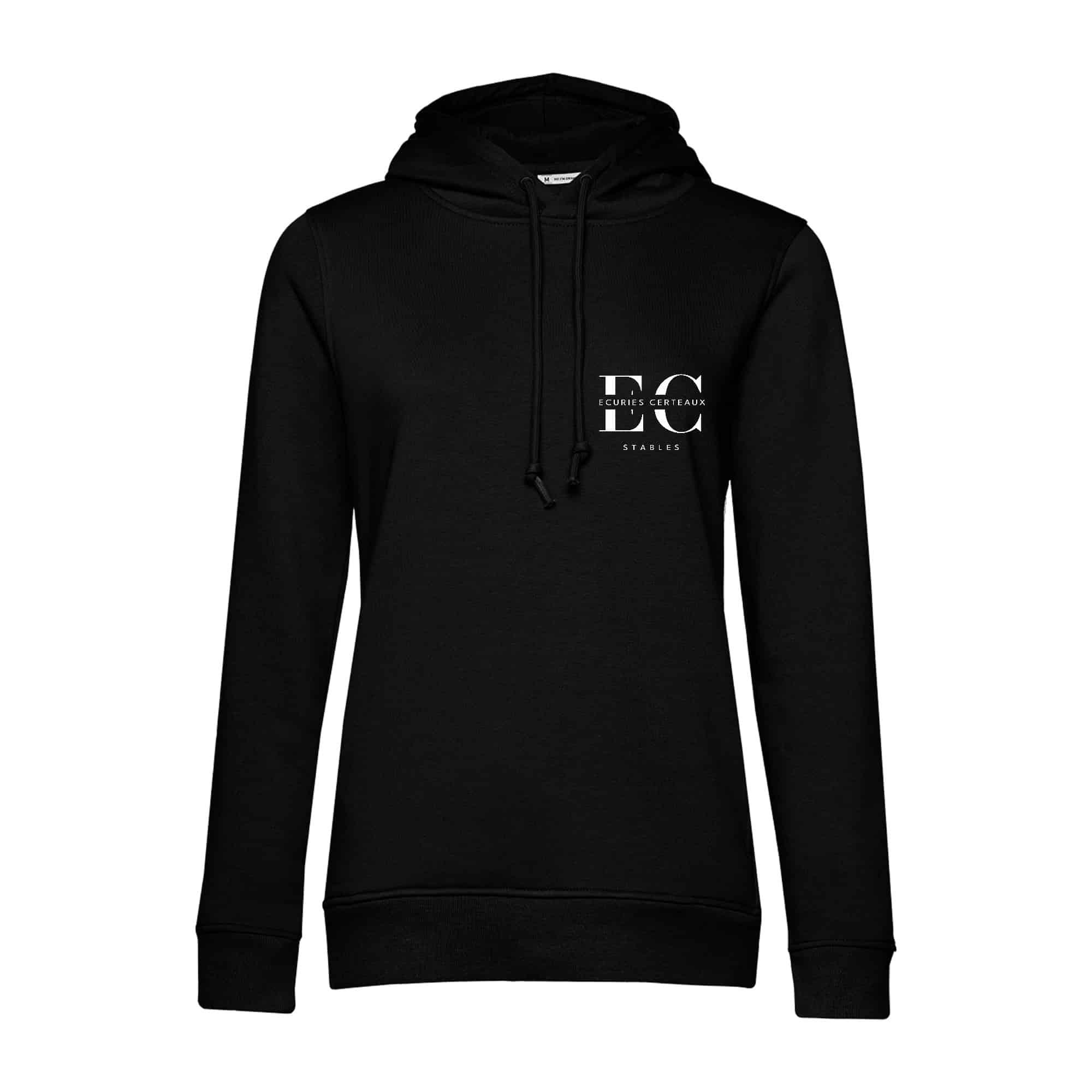 SWEAT A CAPUCHE (femme) – Écuries Certeaux - Noir - BCW34B