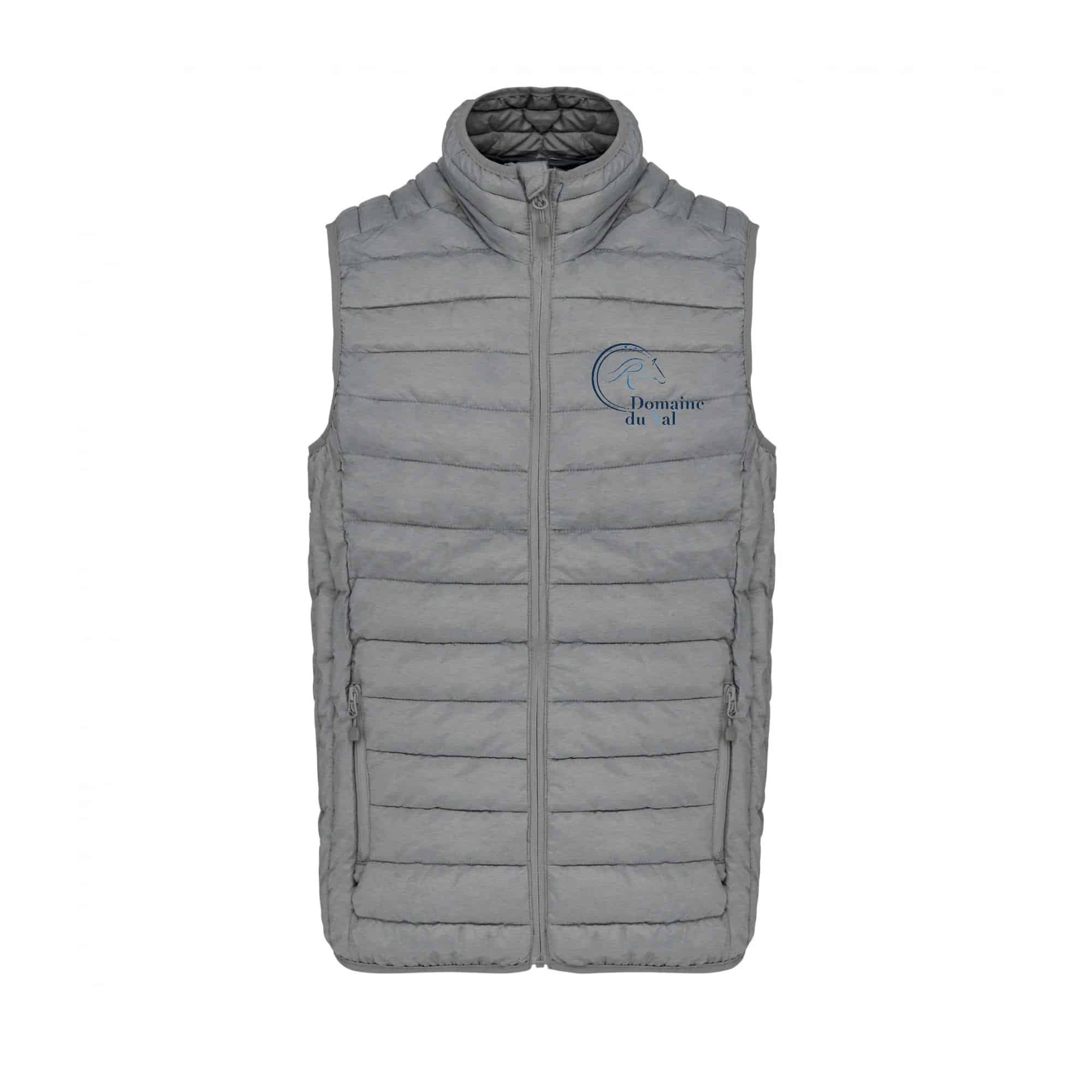 DOUDOUNE SANS MANCHES (homme) - Centre équestre Domaine du Val - Gris chiné - K6113