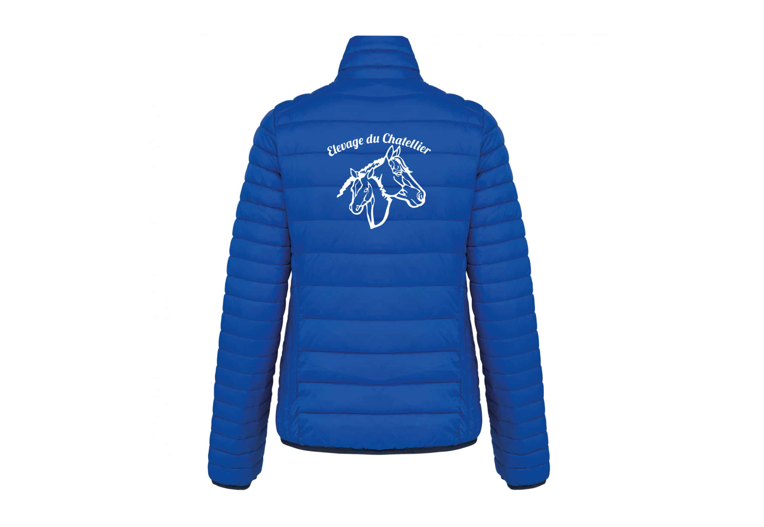 DOUDOUNE AVEC MANCHES (femme) - Elevage du Chatellier - Bleu roi - K6121 – Image 3