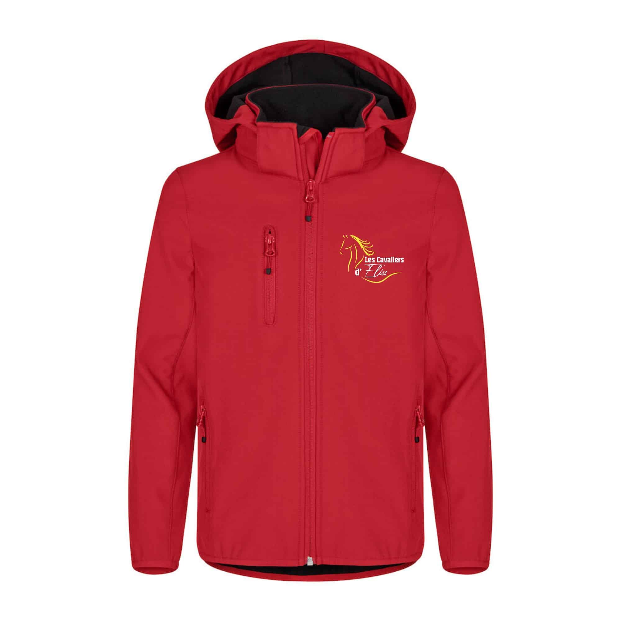 SOFTSHELL ''Classic'' (enfant) - Cavaliers d'eliss - Rouge - 0200909