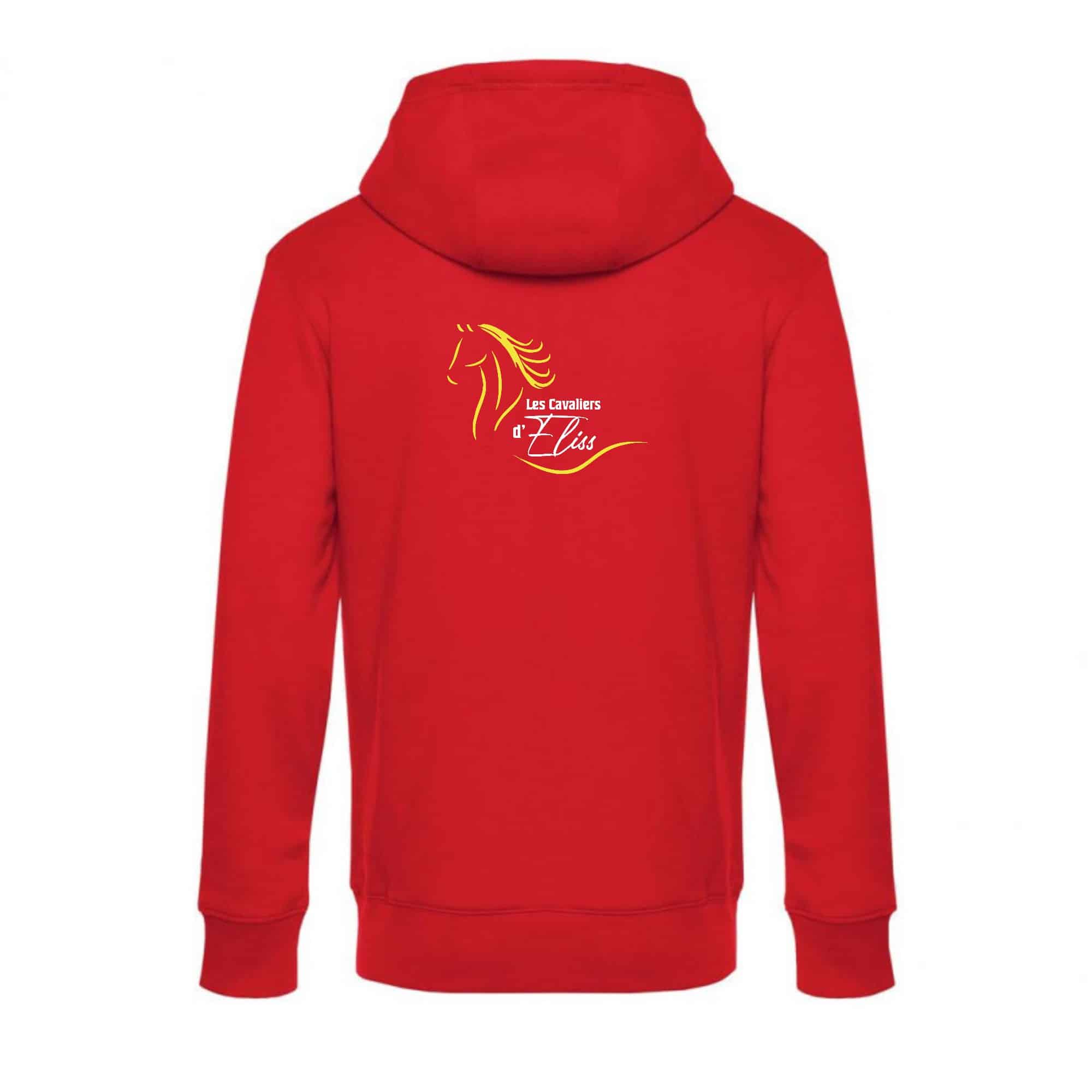 SWEAT ZIPPÉ (Homme) - Cavaliers d'eliss - Rouge - BCU03K – Image 3