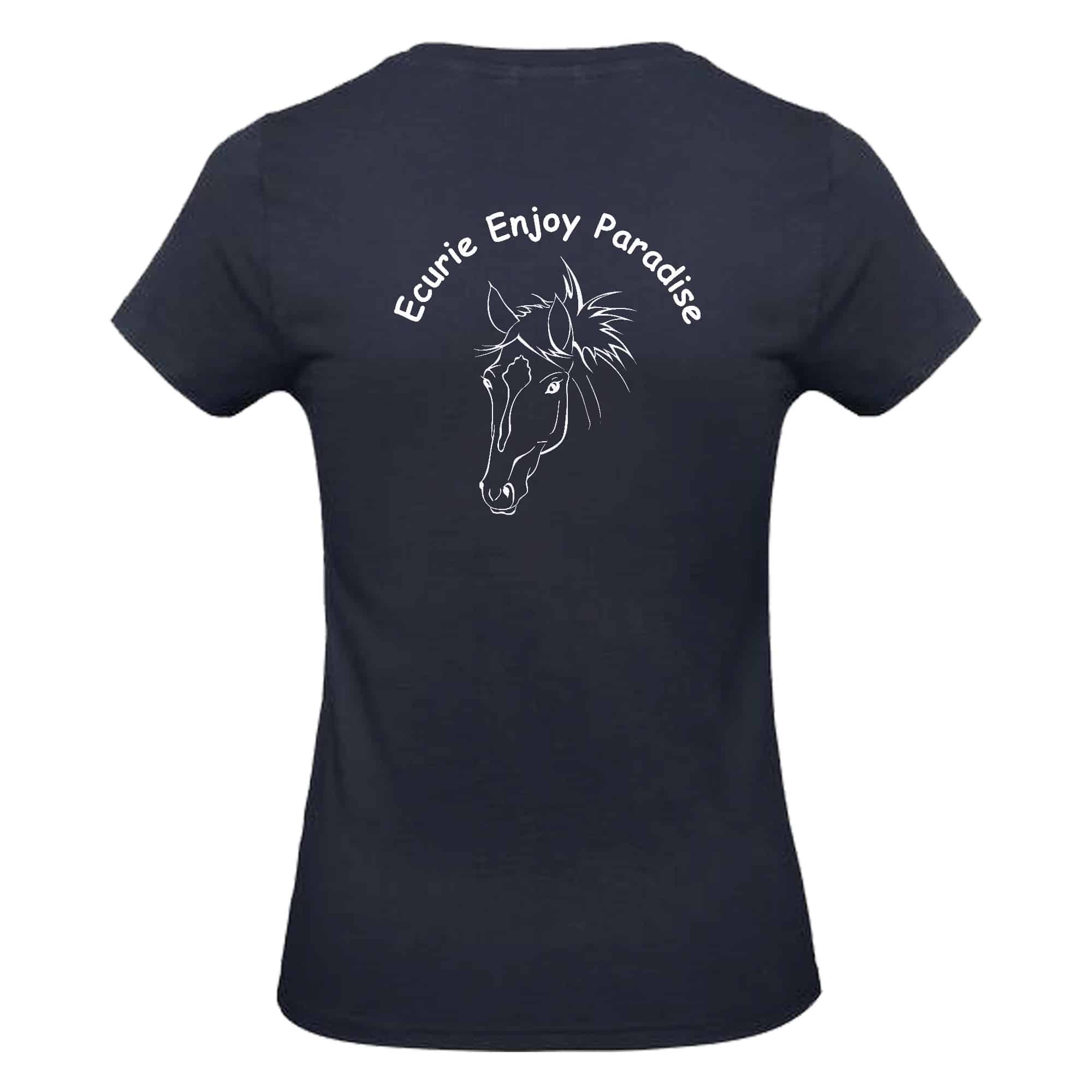 T-SHIRT (femme) - ECURIE ENJOY PARADISE - Navy - BC04T – Image 3