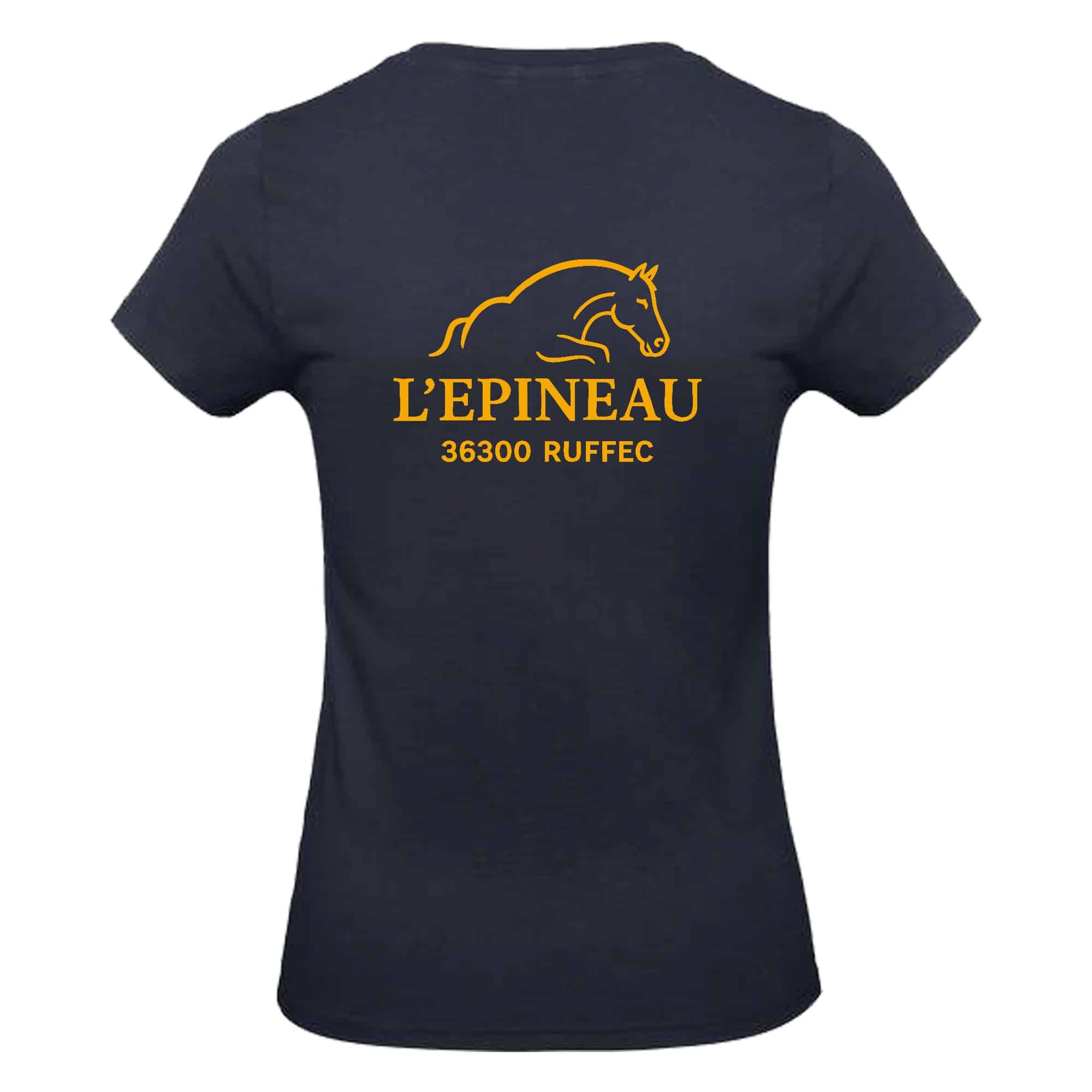 T-SHIRT (femme) - Centres équestres de L’épineau - Navy - BC04T – Image 3