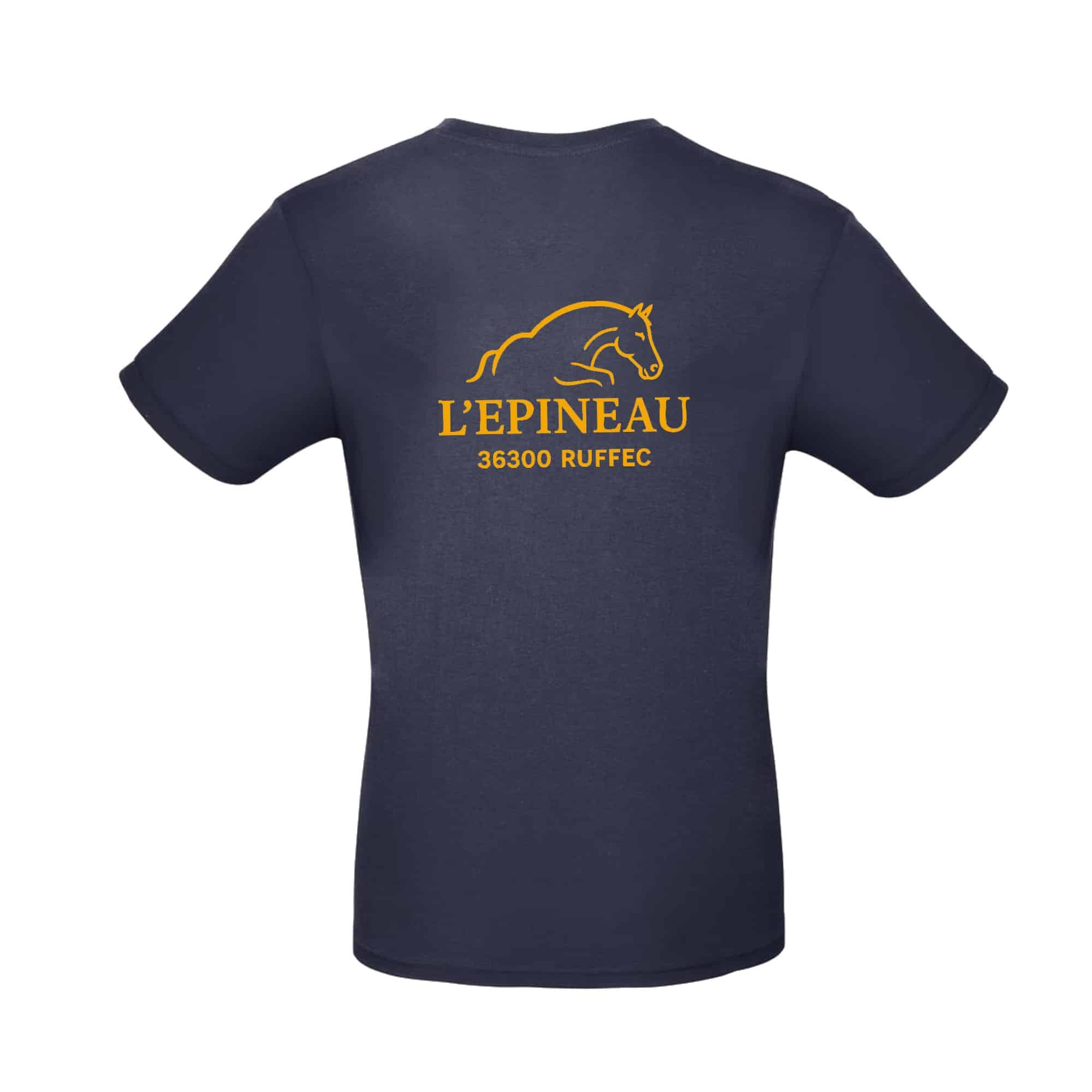 T-SHIRT (homme) - Centres équestres de L’épineau - Navy - BC03T – Image 3