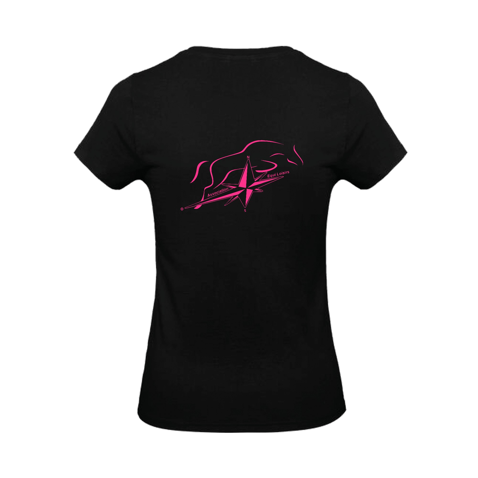 T-Shirt Bio Premium (femme) - Association Equi Loisirs - Noir - BC049 – Image 3