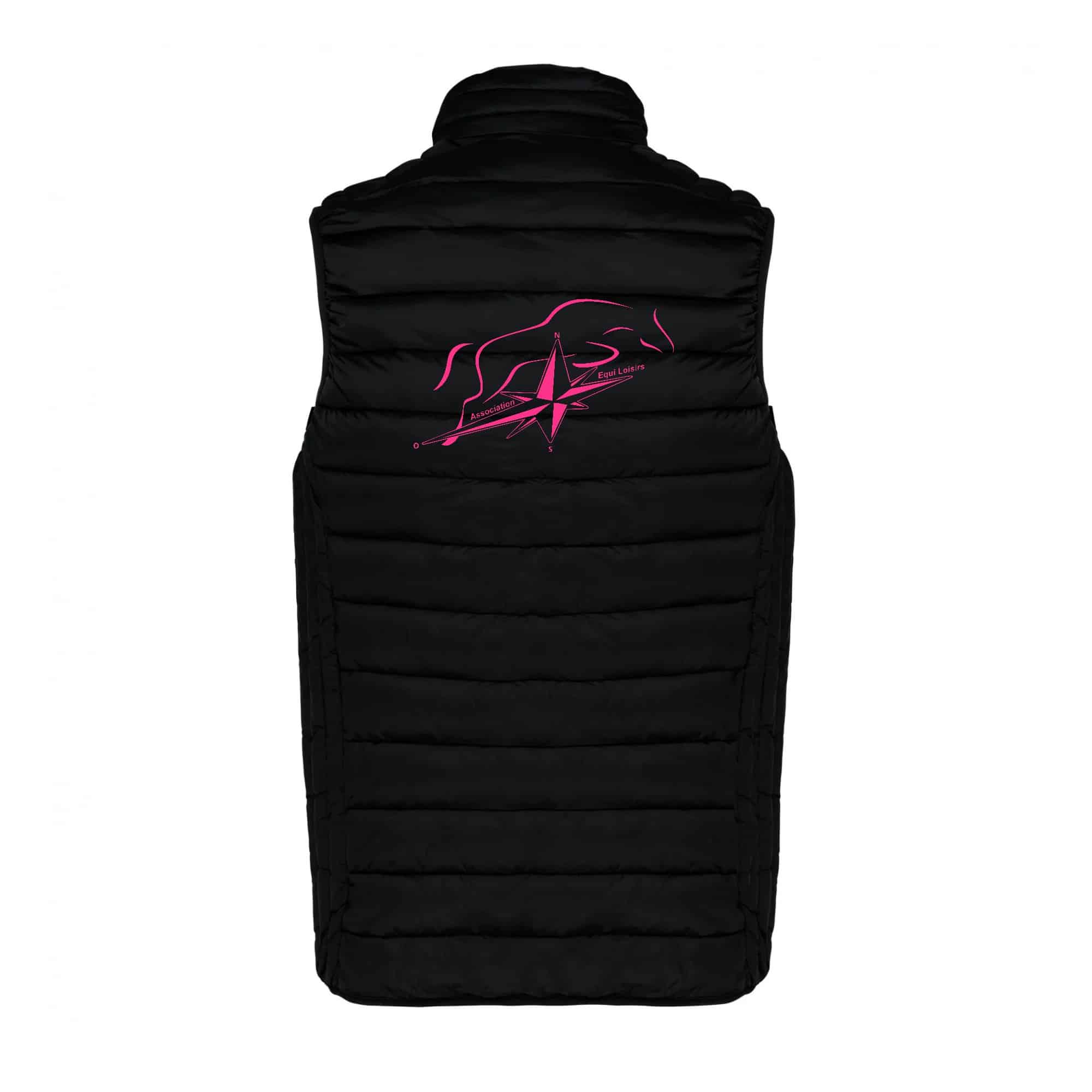 DOUDOUNE SANS MANCHES (femme) - Association Equi Loisirs - Noir - K6114 – Image 3