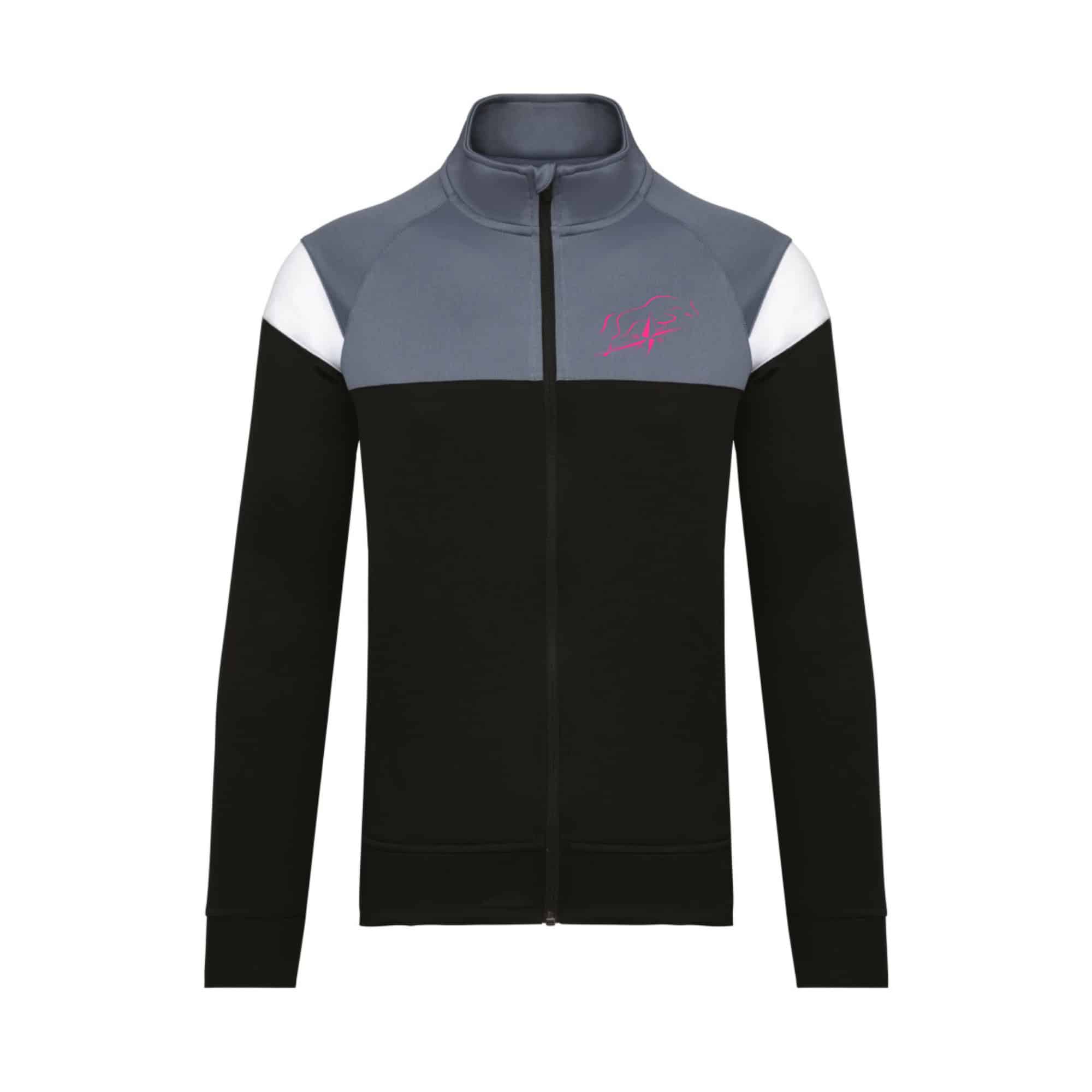 Veste de survêtement zippée (enfant) - Association Equi Loisirs - Noir - PA391