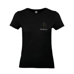 T-Shirt Bio Premium (femme) - Équimassage - Noir - BC049