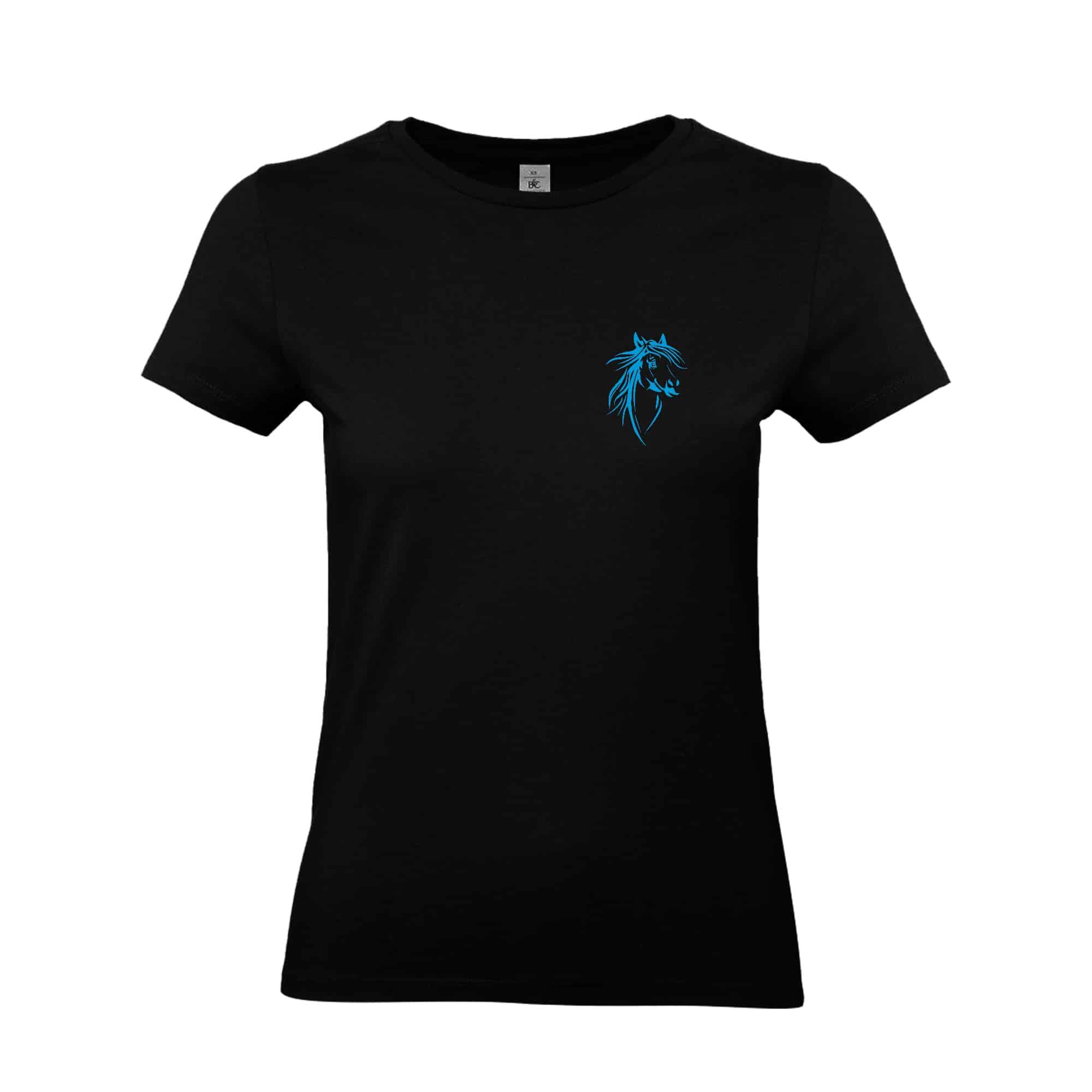 T-SHIRT (femme) - Poney club et élevage de La Gardiole - Noir - BC04T