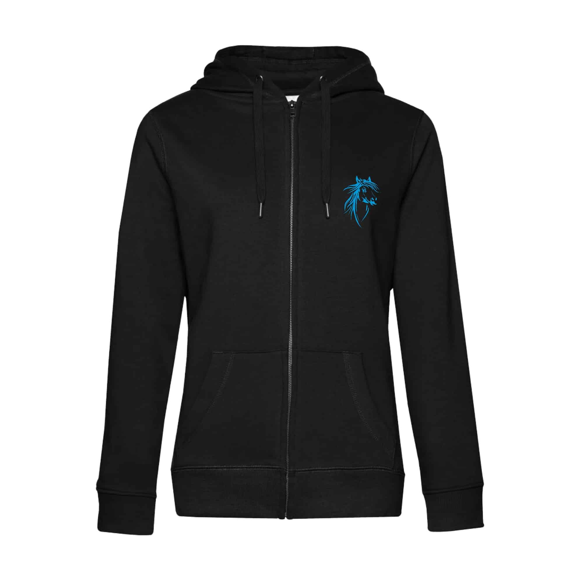 SWEAT ZIPPÉ (femme) - Poney club et élevage de La Gardiole - Noir - BCW03Q