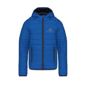 DOUDOUNE AVEC MANCHES ET CAPUCHE (enfant) - Haras de Ginestoux - Bleu roi - K6112