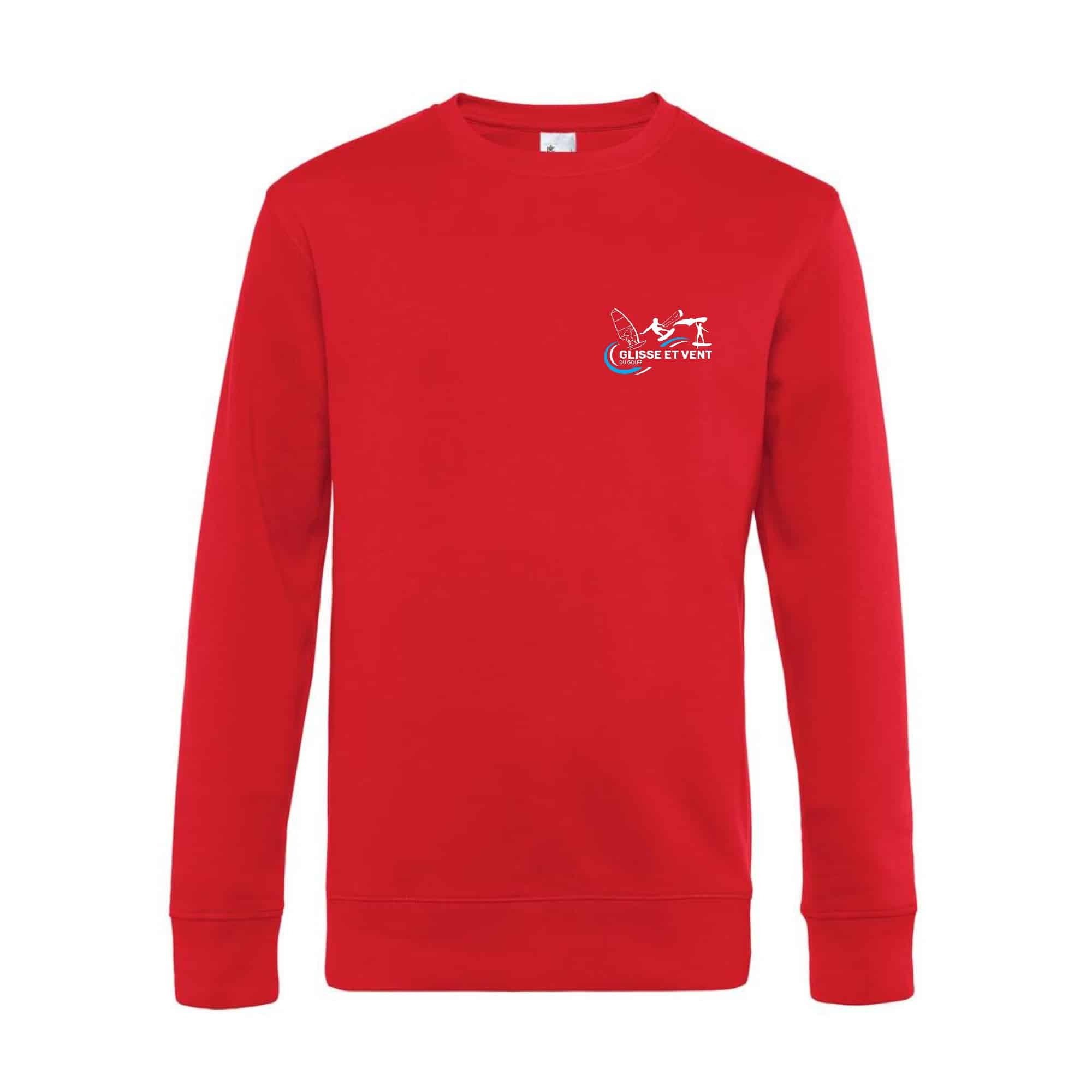 SWEAT COL ROND (femme) - GLISSE ET VENT DU GOLFE – Rouge - BCW01Q