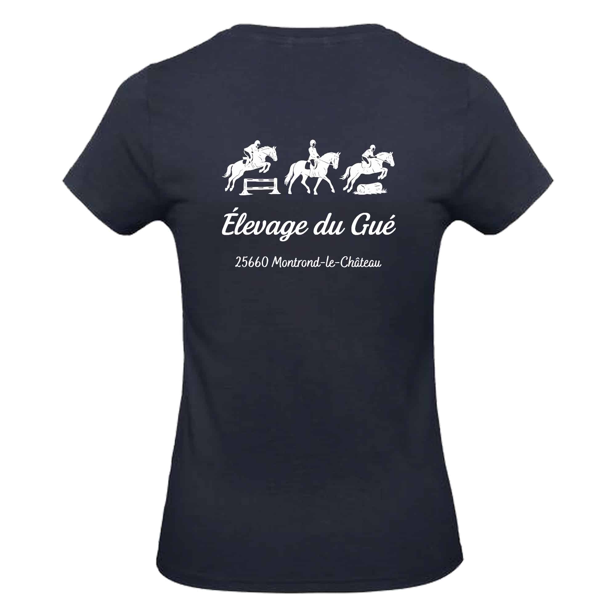 T-SHIRT (femme) - Élevage du Gué - Navy - BC04T – Image 3