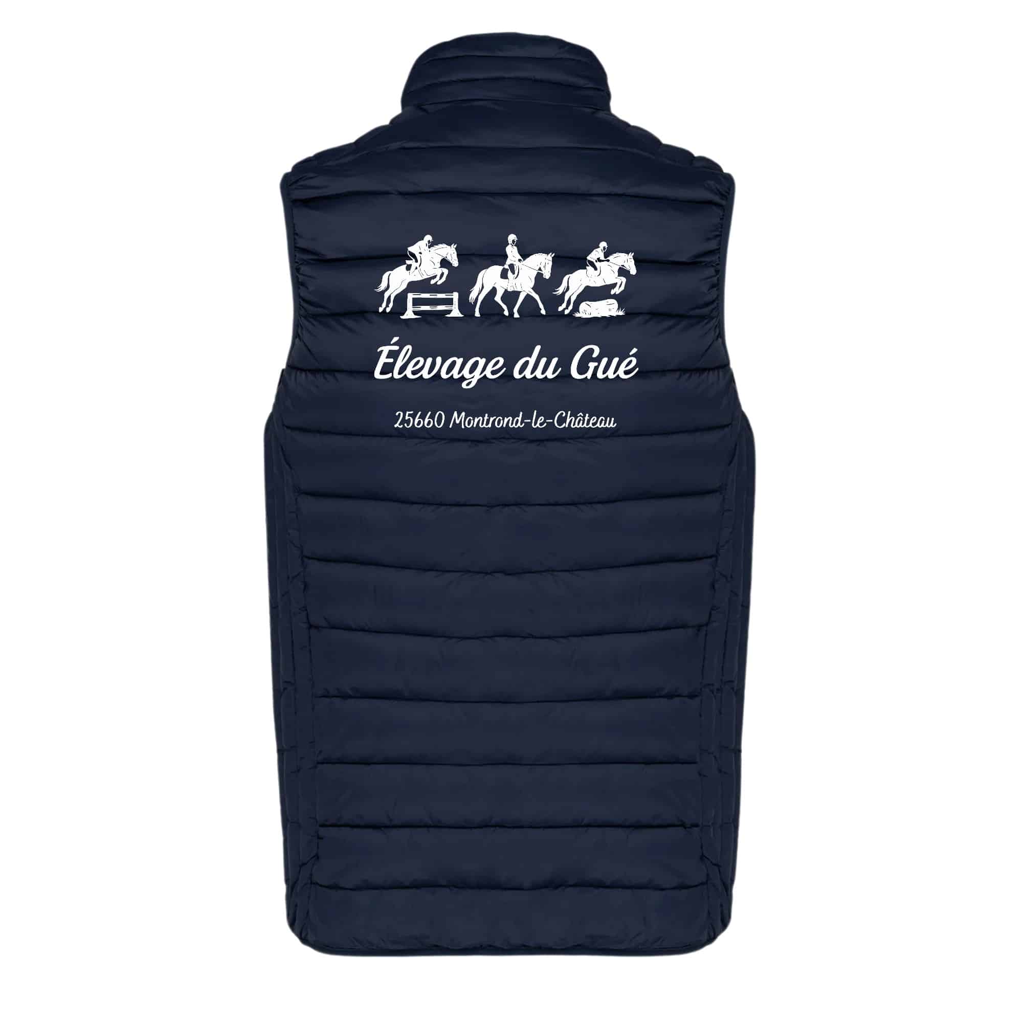 DOUDOUNE SANS MANCHES (homme) - Élevage du Gué - Navy - K6113 – Image 3