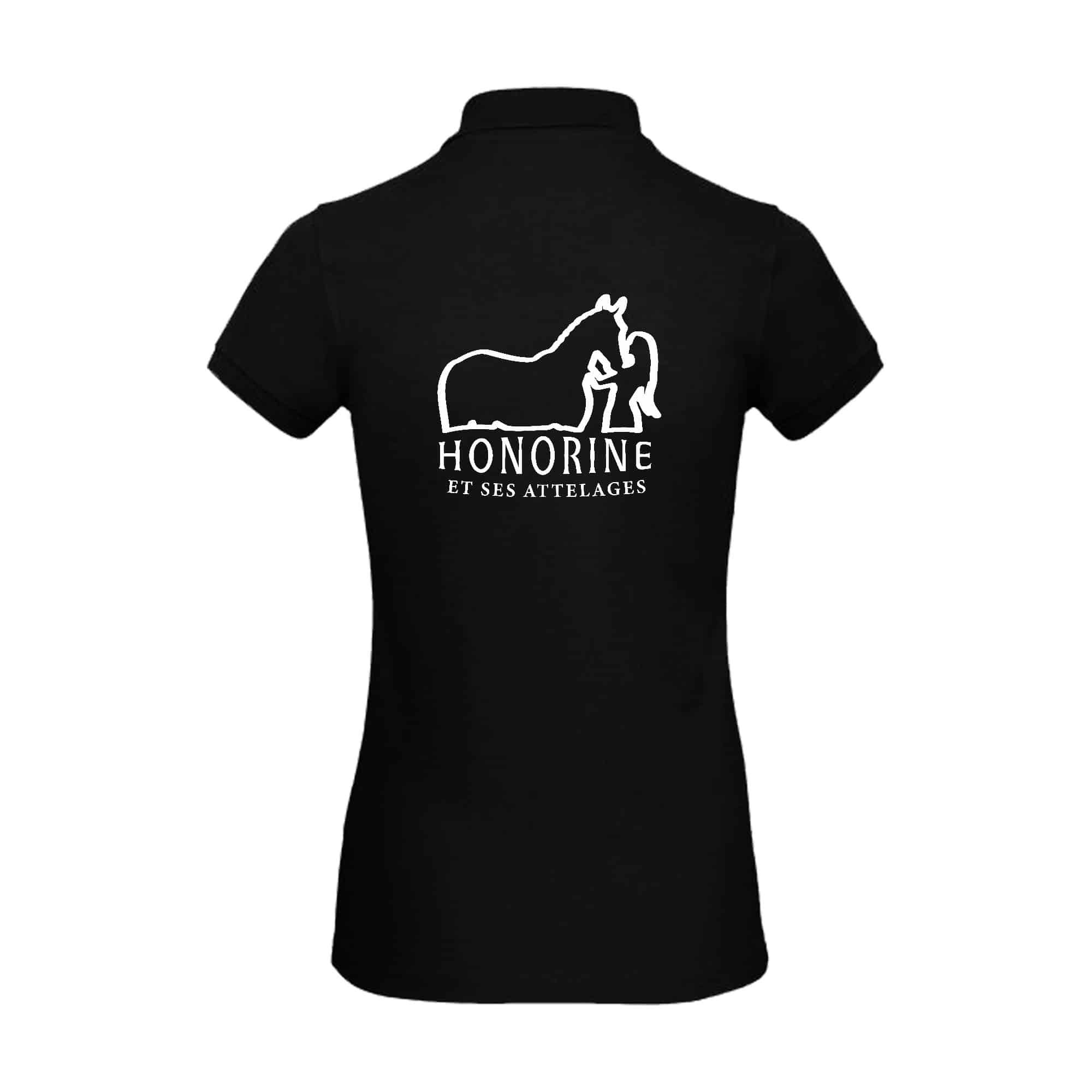 POLO (femme) - Honorine et ses attelages - Noir - BCI1F – Image 3