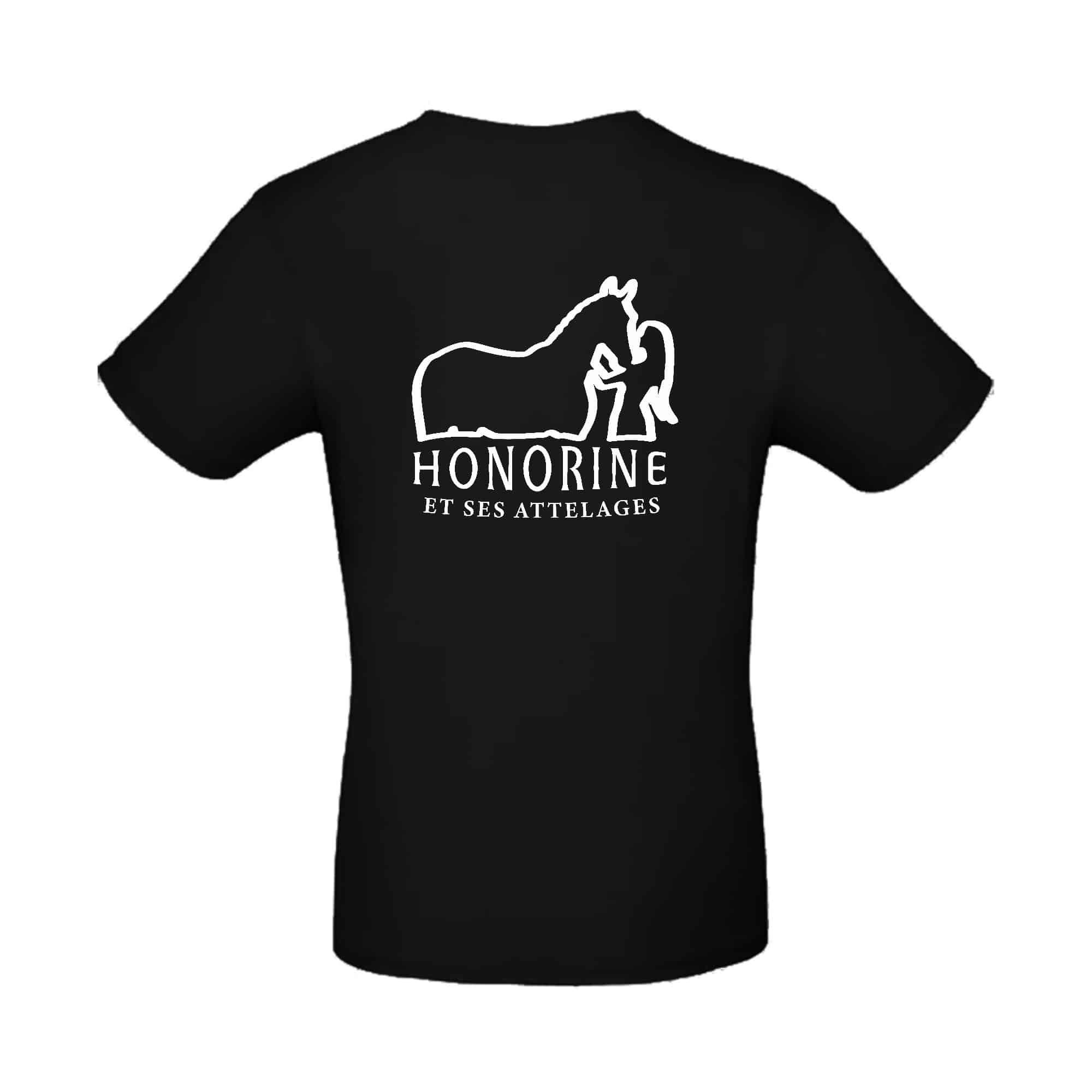 T-SHIRT (homme) - Honorine et ses attelages - Noir - BC03T – Image 3