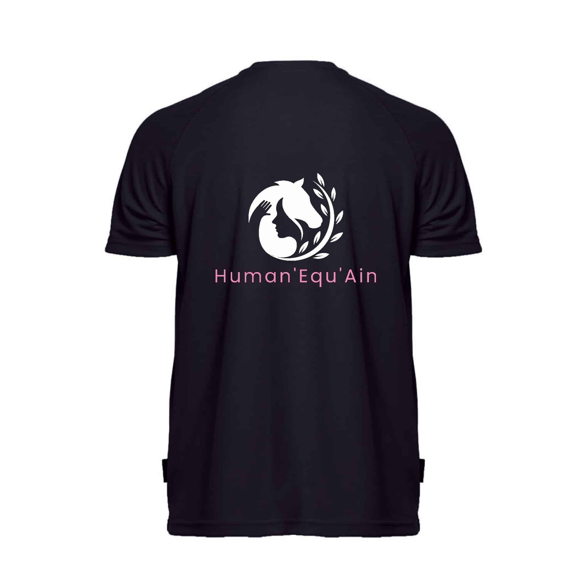 T-Shirt respirant (homme) - Human'Equ'Ain - Navy - PK140 – Image 3