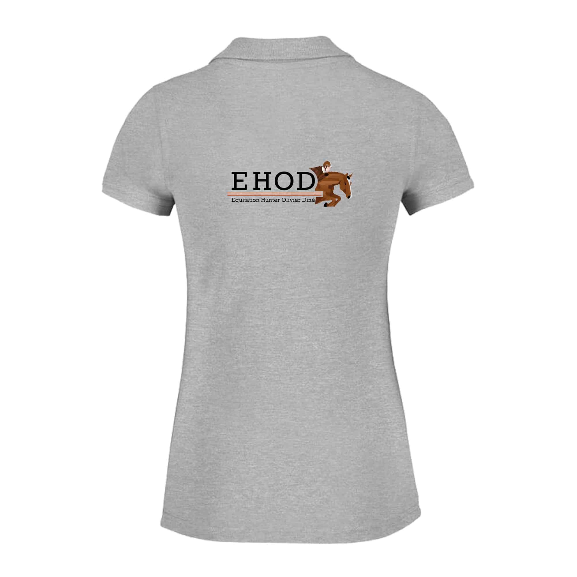POLO (femme) - Équitation Hunter Olivier Diné - Gris Chiné - BCI1F – Image 3