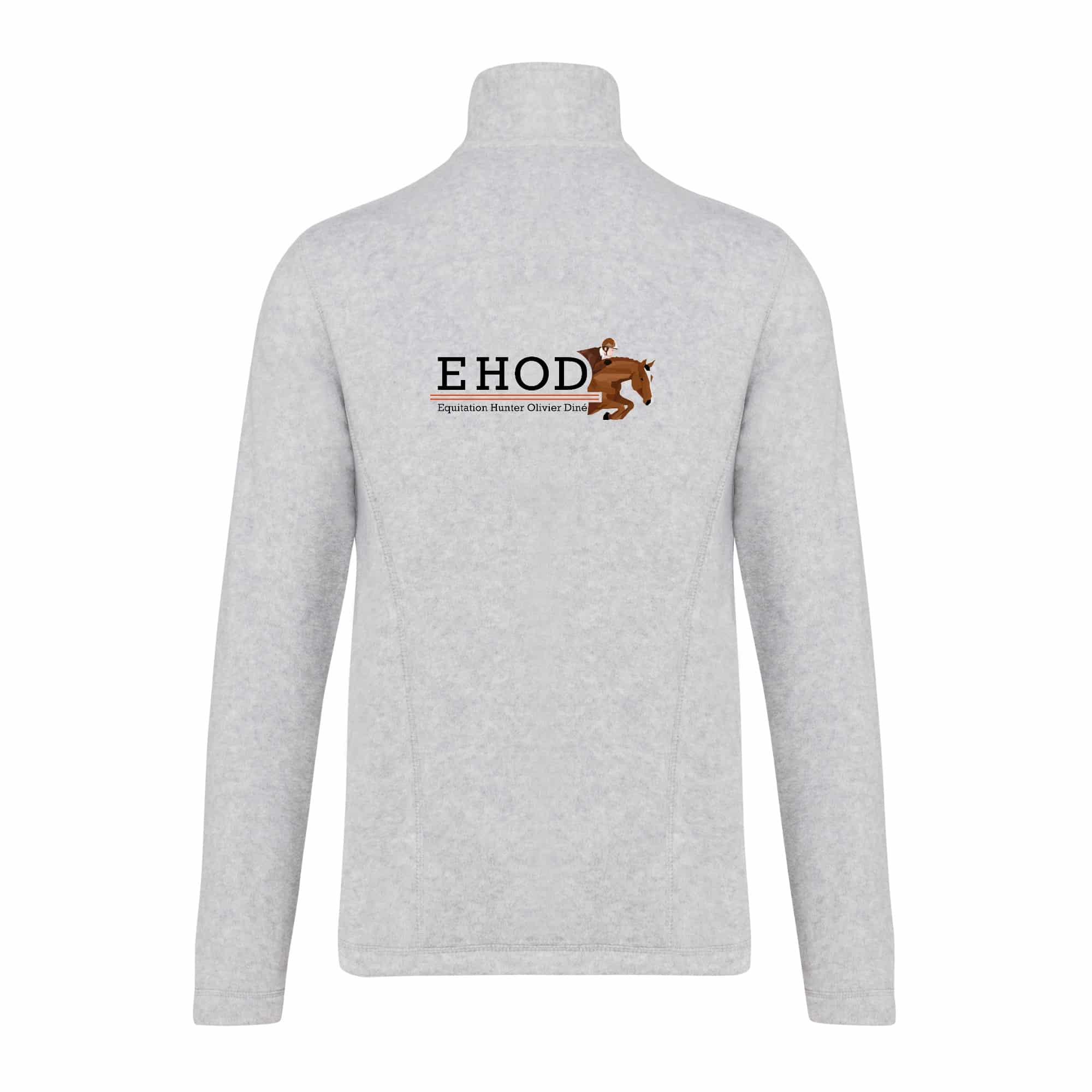 Veste micropolaire zippée (femme) – Équitation Hunter Olivier Diné - Gris Chiné – K907 – Image 3