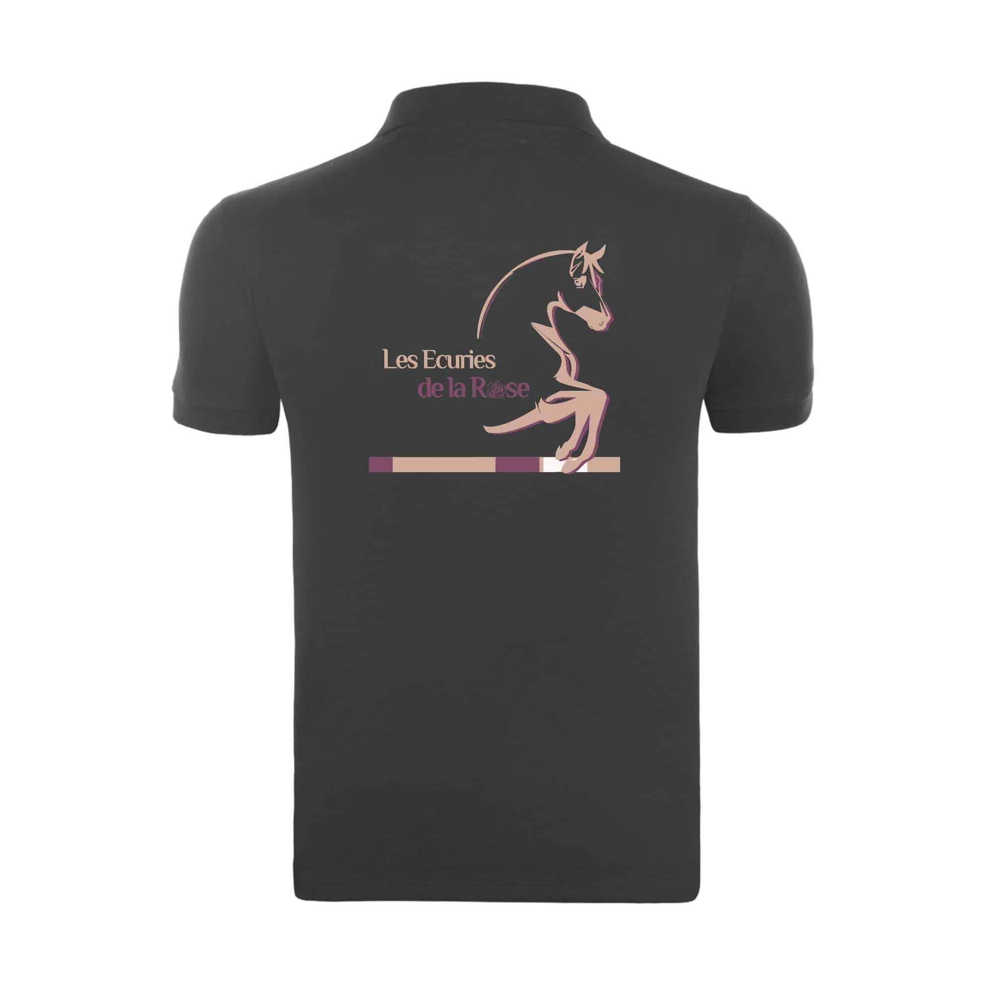 POLO (homme) - Les écuries de la Rose (62) - Gris Anthracite - BCID1 – Image 3