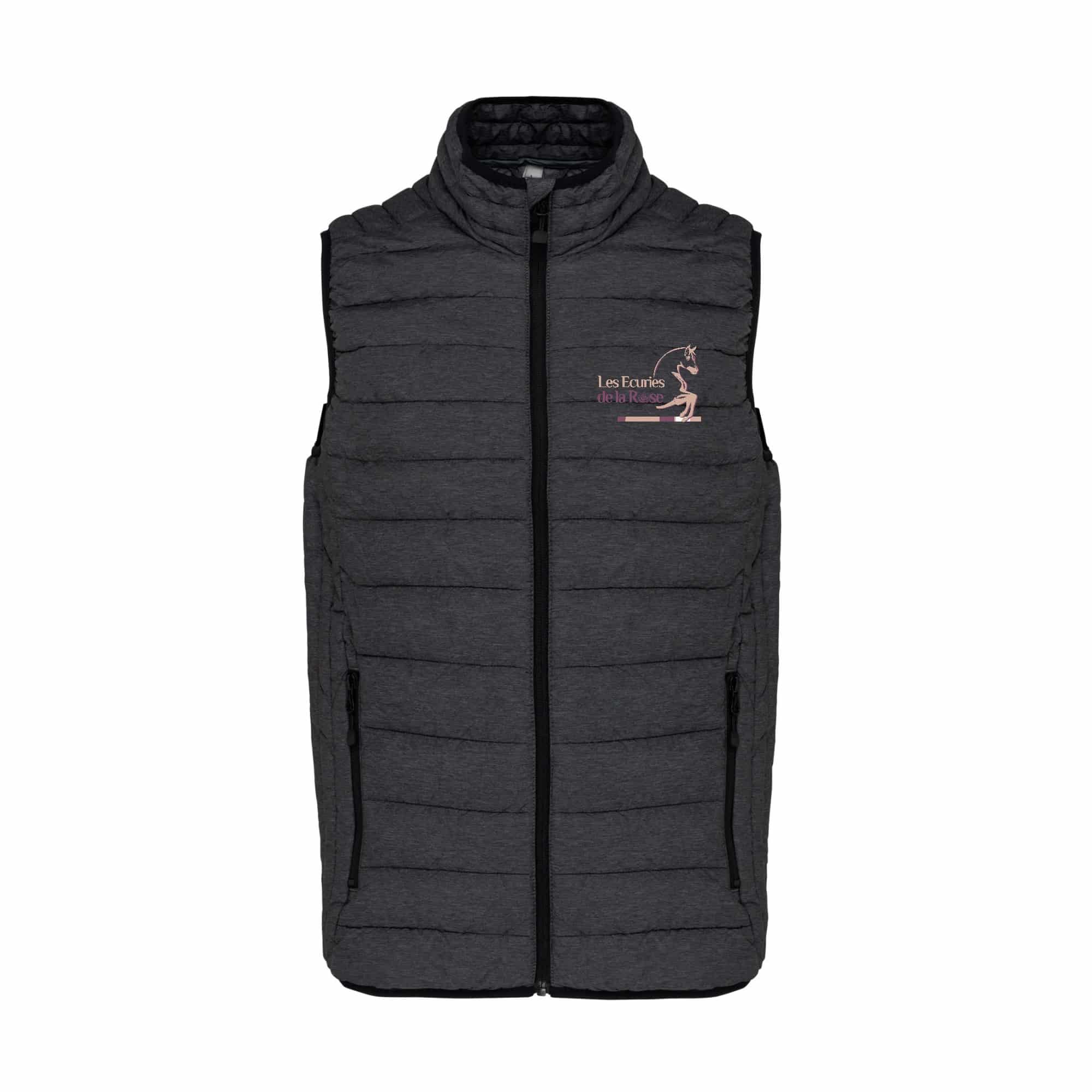 DOUDOUNE SANS MANCHES (homme) - Les écuries de la Rose (62) - Gris Anthracite - K6113