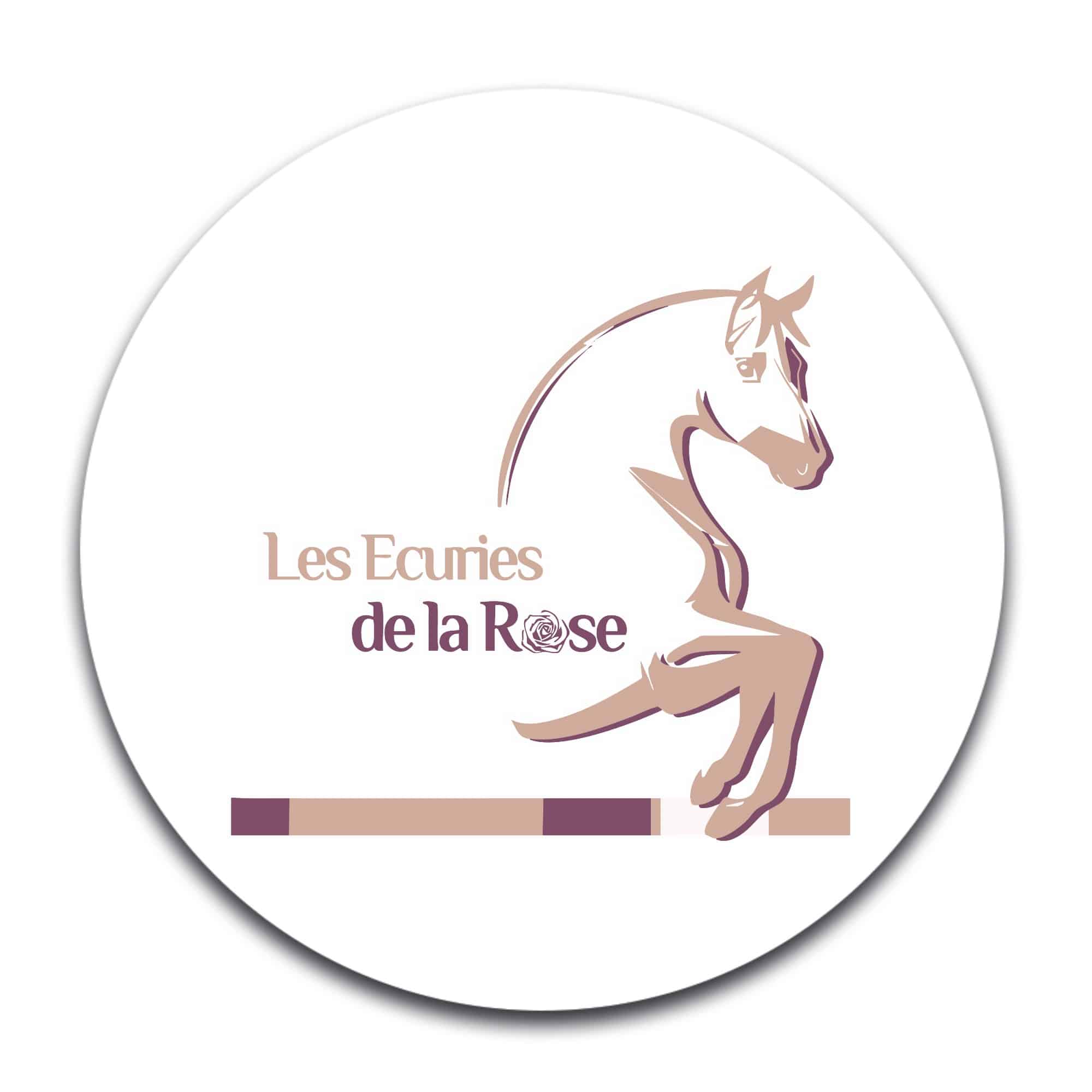 STICKER ROND - Les écuries de la Rose (62) - STI001