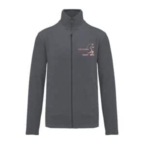 Veste micropolaire zippée (homme) – Les écuries de la Rose (62) - Gris Anthracite – K911