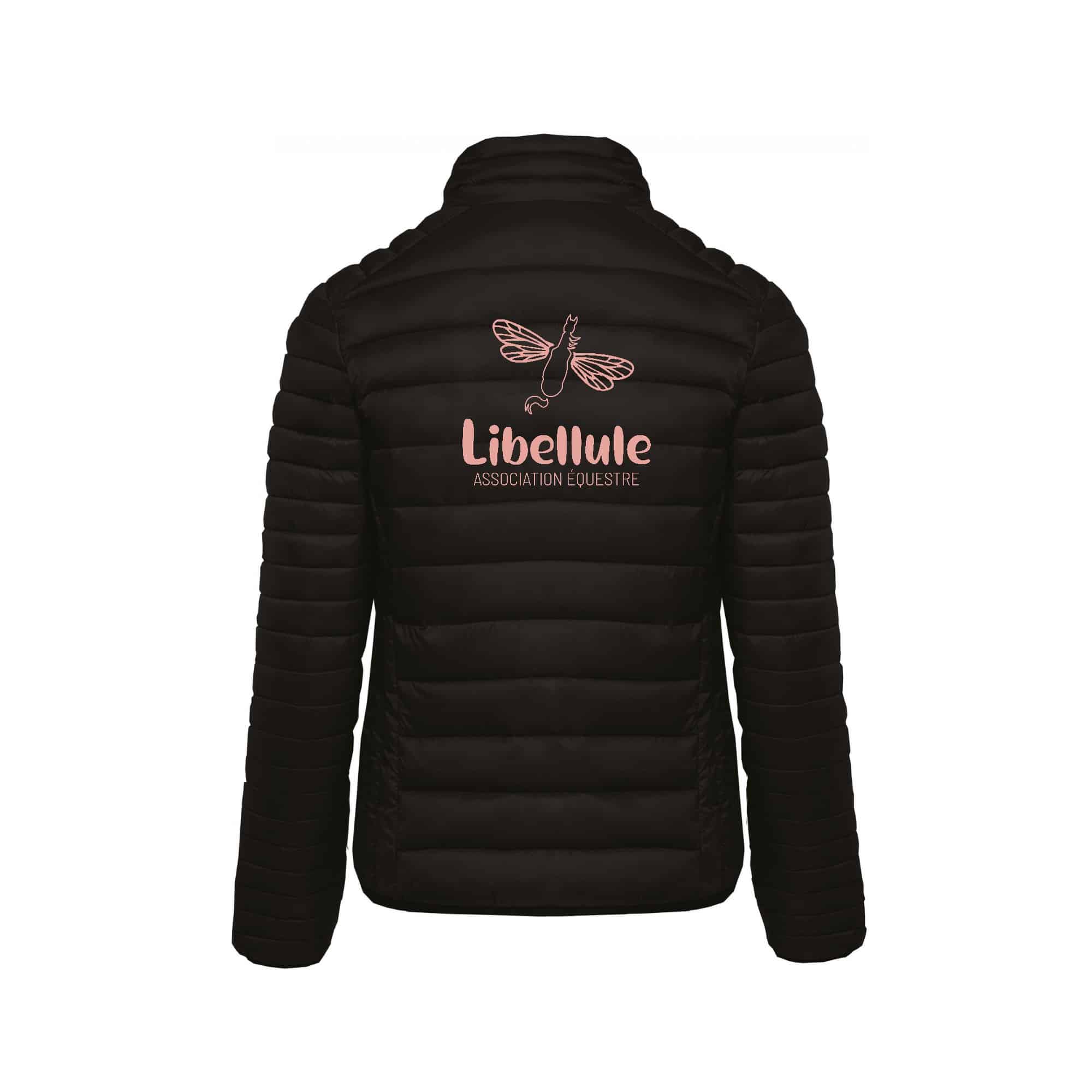 DOUDOUNE AVEC MANCHES (femme) - Association équestre Libellule - Noir - K6121 – Image 3