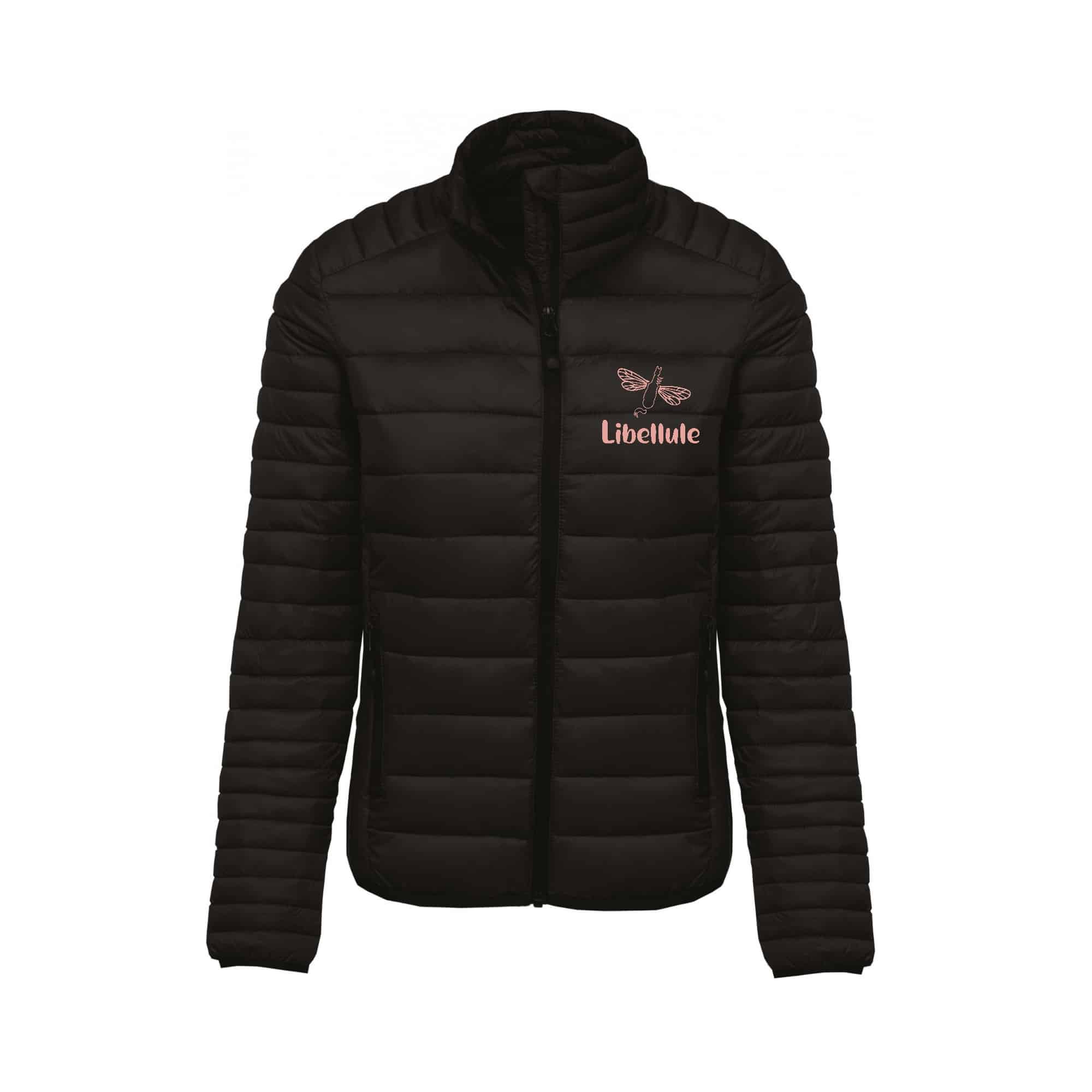 DOUDOUNE AVEC MANCHES (femme) - Association équestre Libellule - Noir - K6121