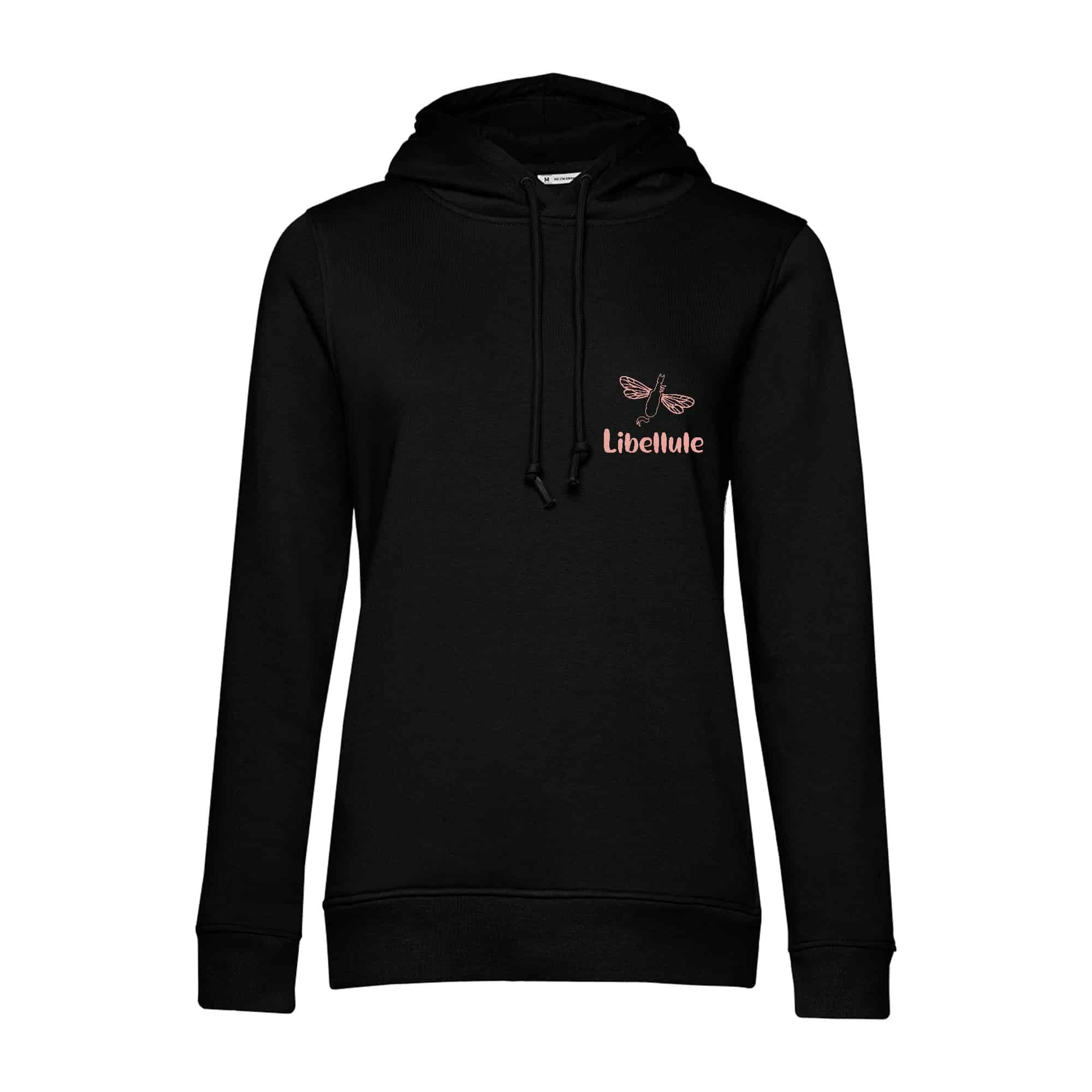SWEAT A CAPUCHE (femme) – Association équestre Libellule - Noir - BCW34B