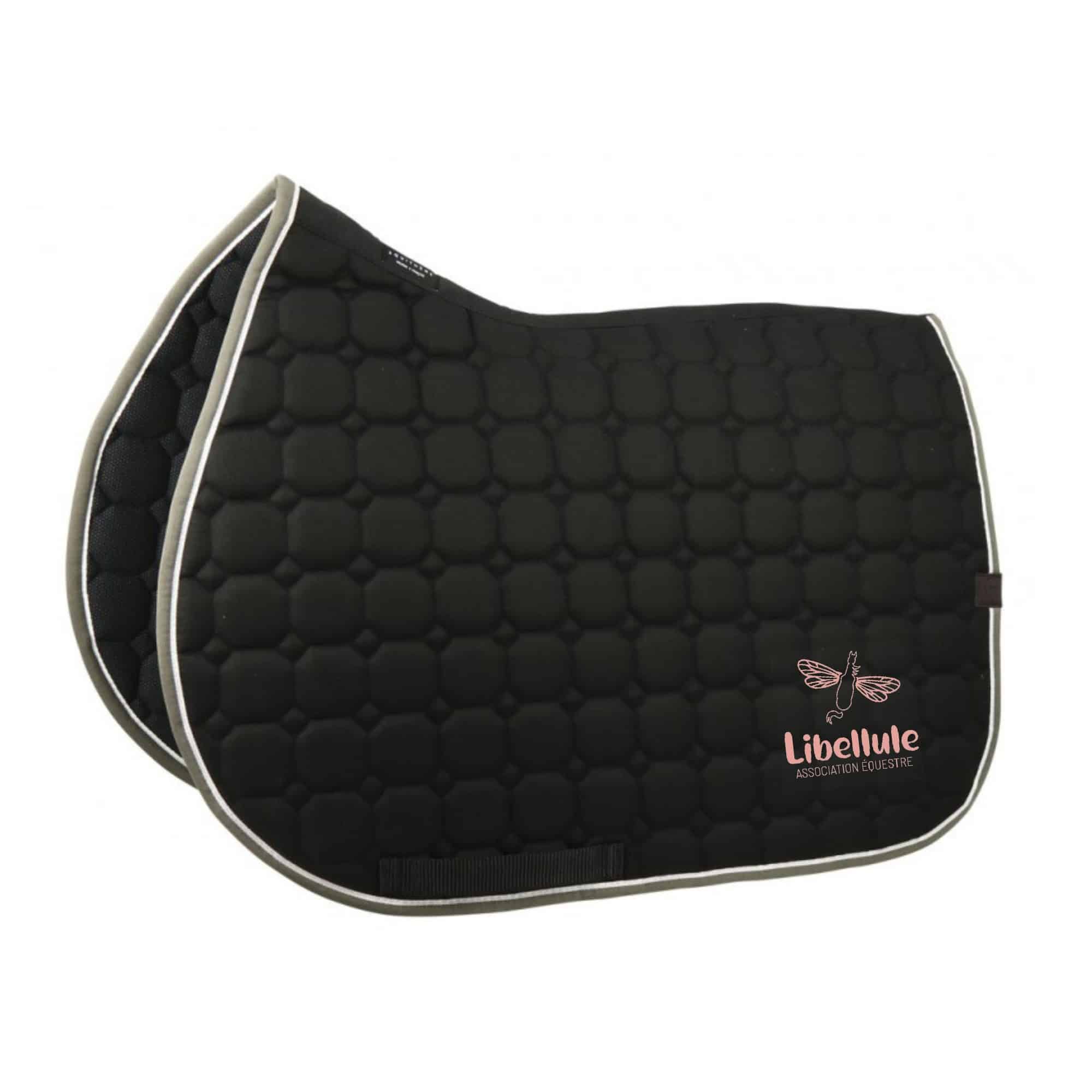Tapis de selle Equithème "Orion" - Association équestre Libellule - Noir - 20477