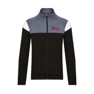 Veste de survêtement zippée (unisexe) - Haras du lion - Noir - PA390