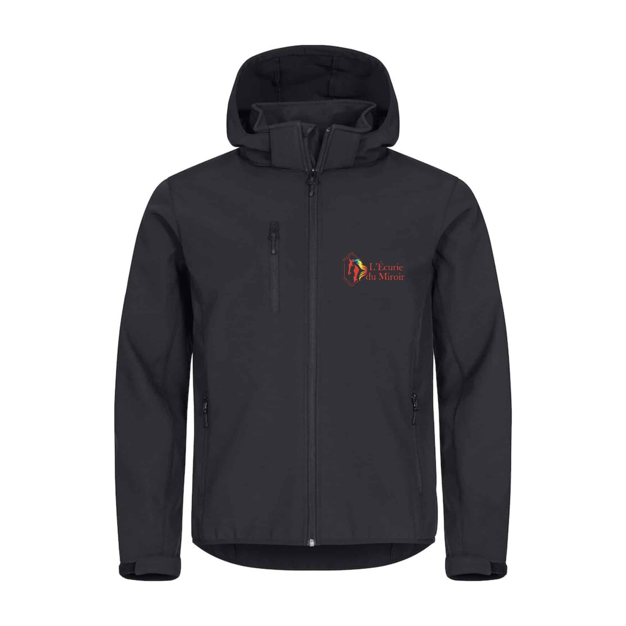 SOFTSHELL ECO (homme) – L'ECURIE DU MIROIR - Noir - RS231