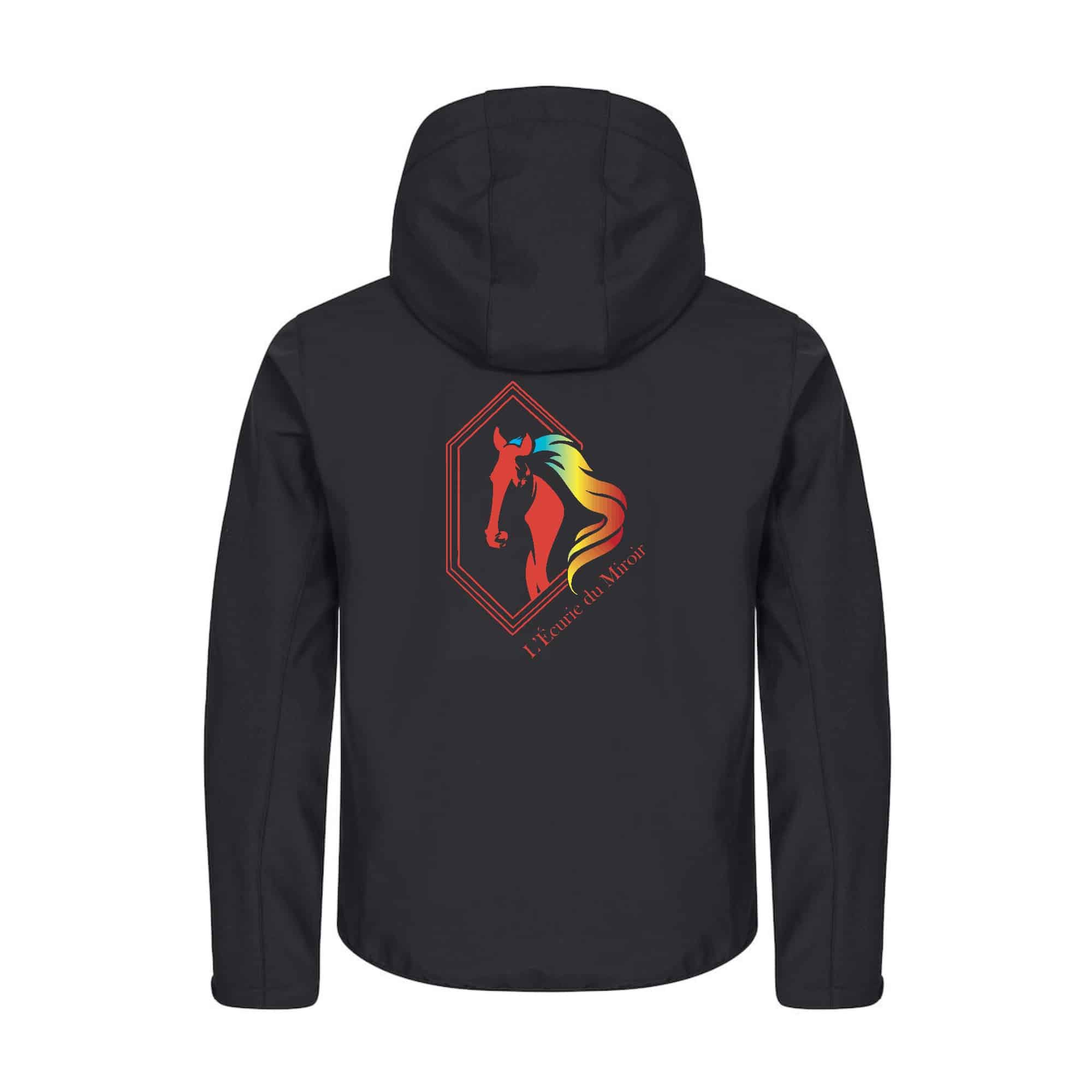 SOFTSHELL ECO (homme) – L'ECURIE DU MIROIR - Noir - RS231 – Image 3