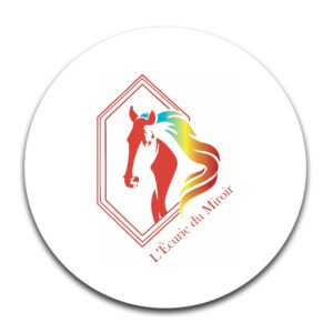 STICKER ROND - L'ECURIE DU MIROIR - STI001